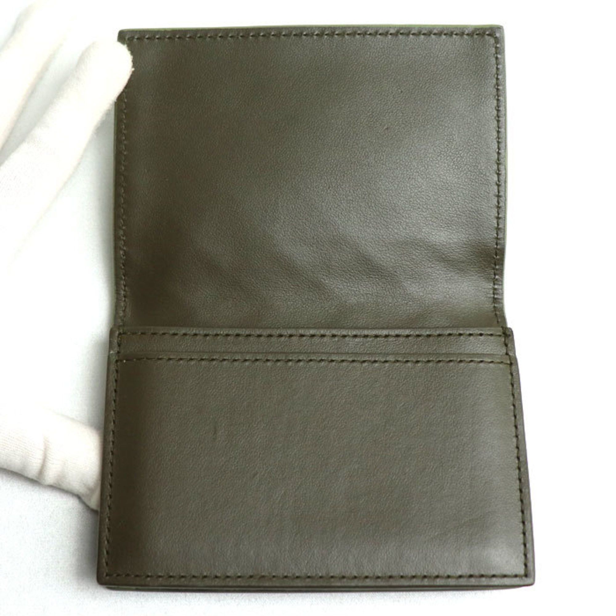 Bottega Veneta BOTTEGAVENETA Bottega Veneta Intrecciato Business Card Case Green 605720 Men's Size ONE SIZE - 3 Thumbnail