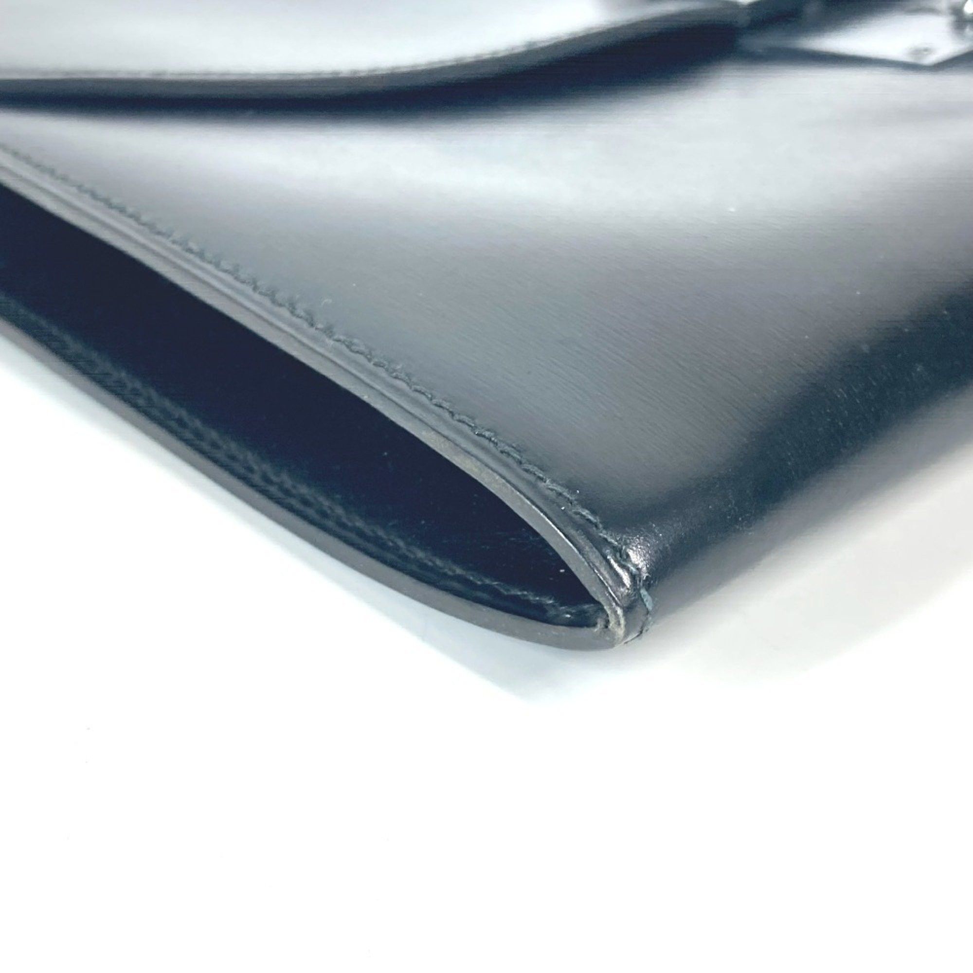 Hermes Hermes Pouch Kirius Clutch Bag with Strap Box Calf Men's Black Size ONE SIZE - 4 Thumbnail