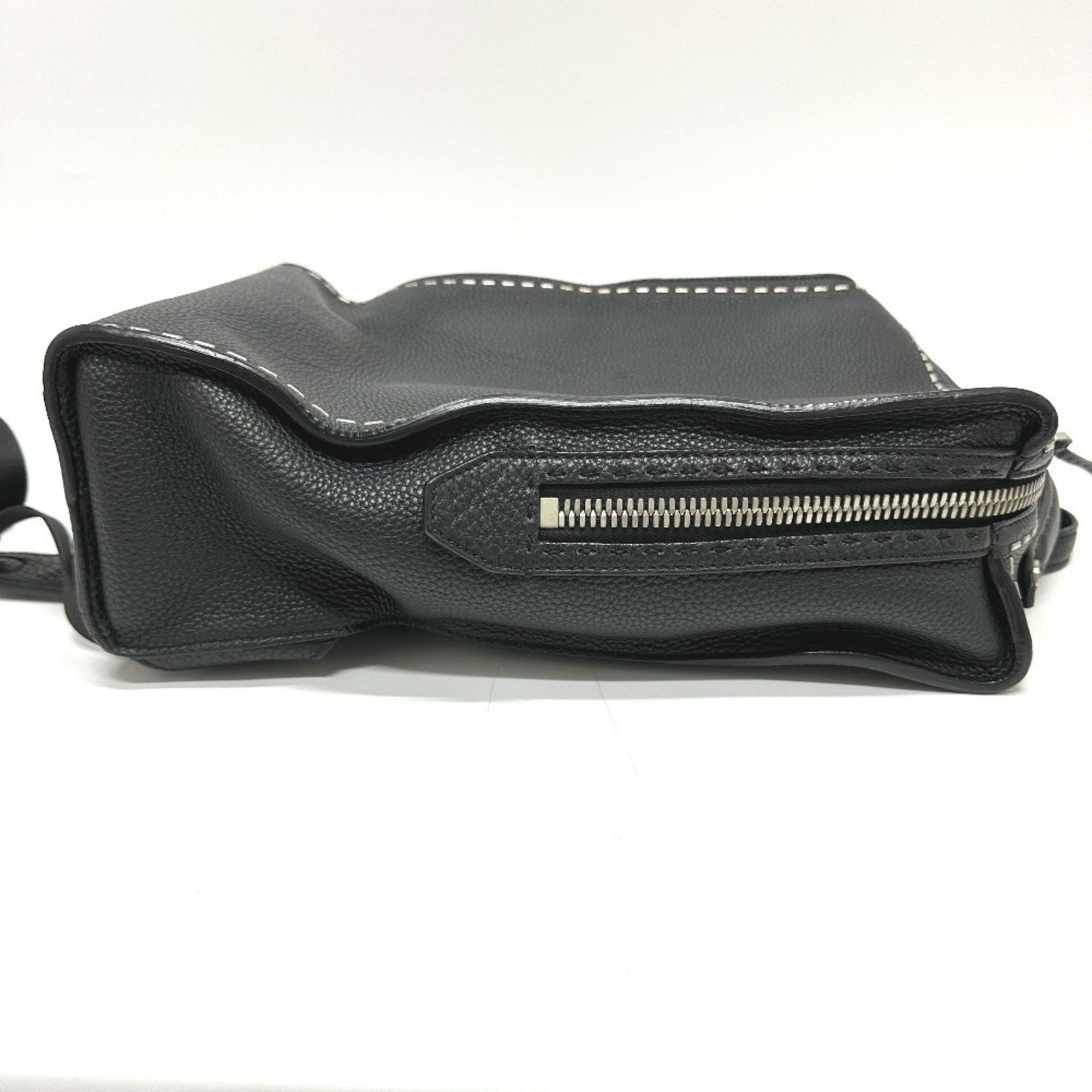 Fendi FENDI 7VZ022 Selleria Line Backpack Leather Men's Black Size ONE SIZE - 8 Thumbnail