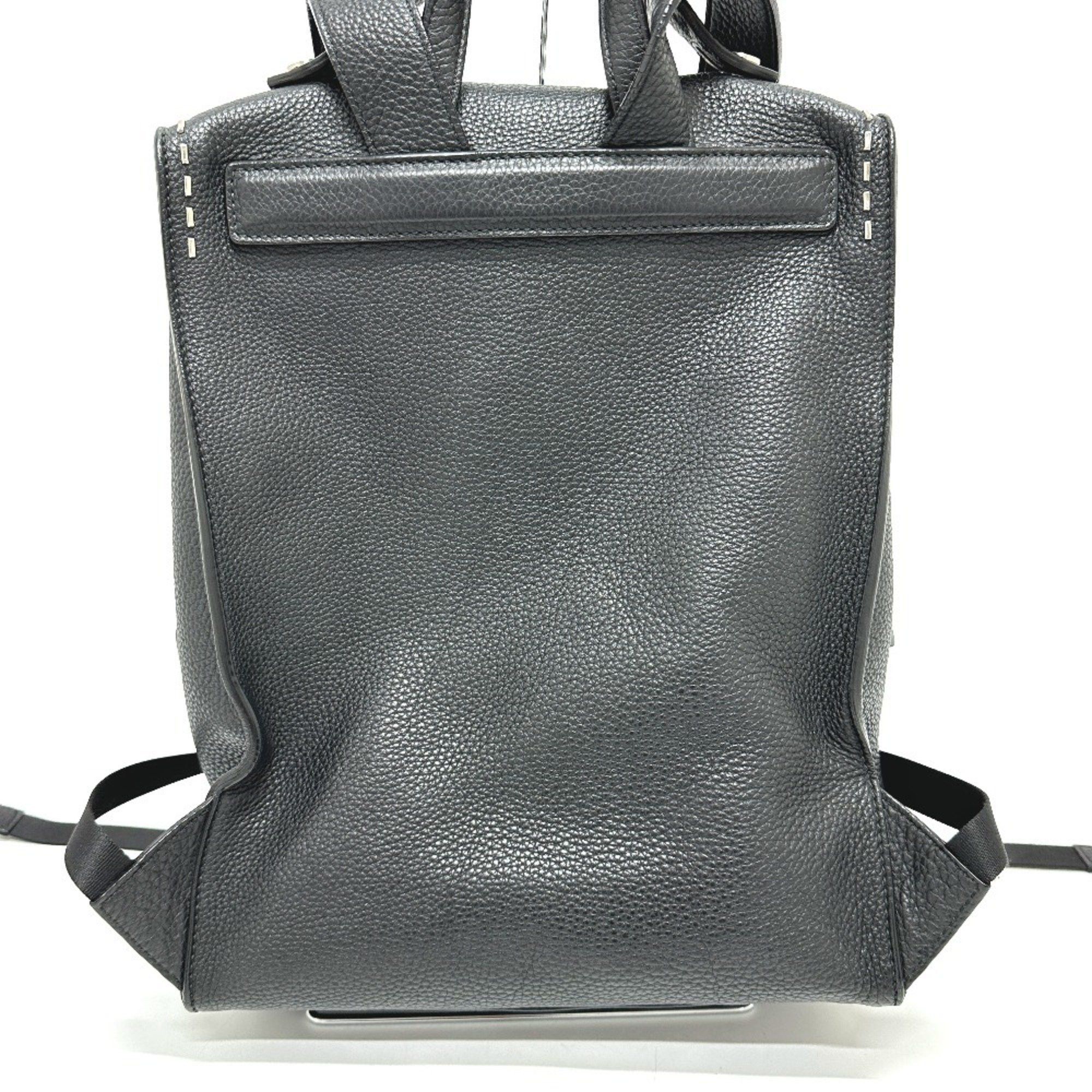 Fendi FENDI 7VZ022 Selleria Line Backpack Leather Men's Black Size ONE SIZE - 2 Thumbnail