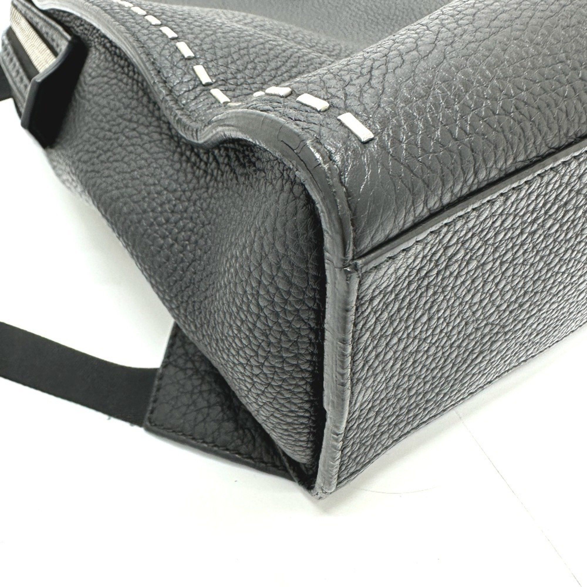 Fendi FENDI 7VZ022 Selleria Line Backpack Leather Men's Black Size ONE SIZE - 5 Thumbnail