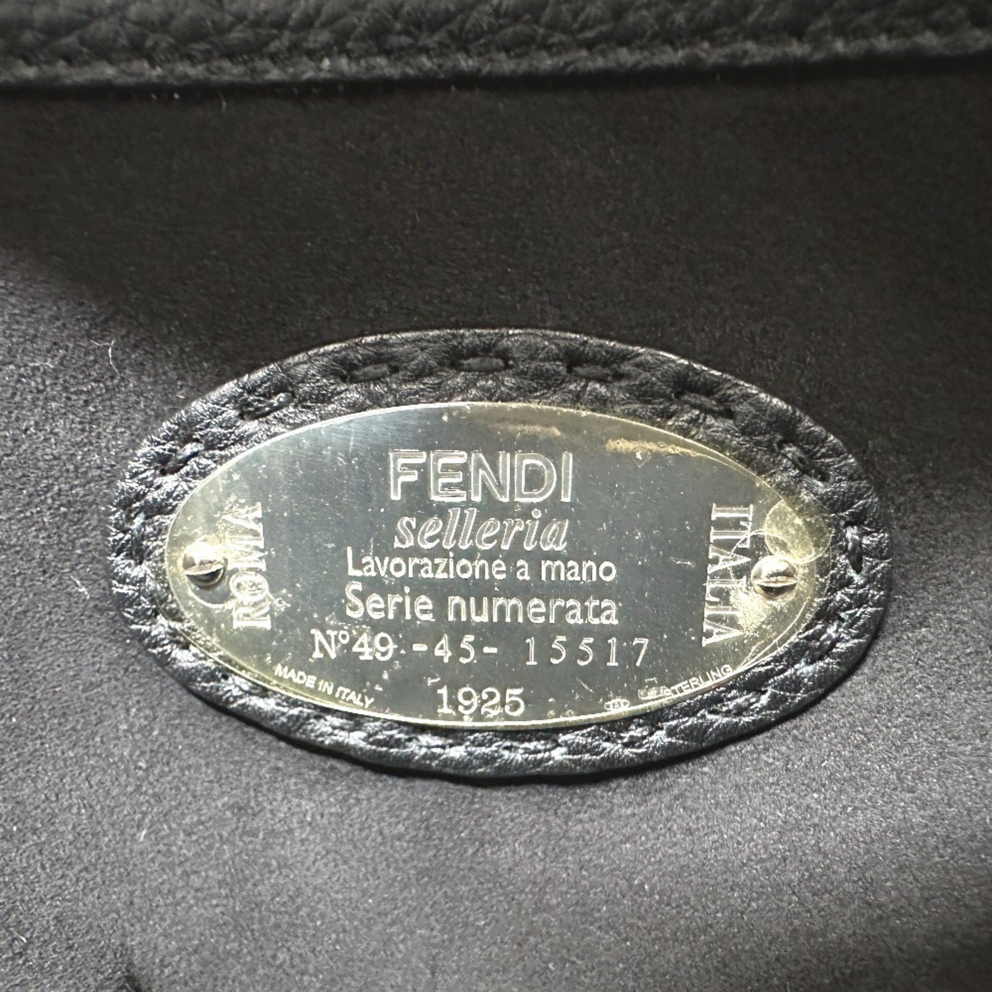 Fendi FENDI 7VZ022 Selleria Line Backpack Leather Men's Black Size ONE SIZE - 12 Thumbnail