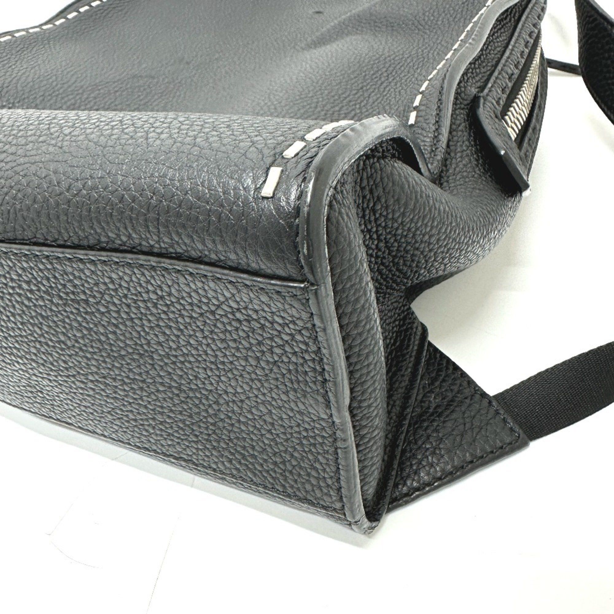 Fendi FENDI 7VZ022 Selleria Line Backpack Leather Men's Black Size ONE SIZE - 4 Thumbnail