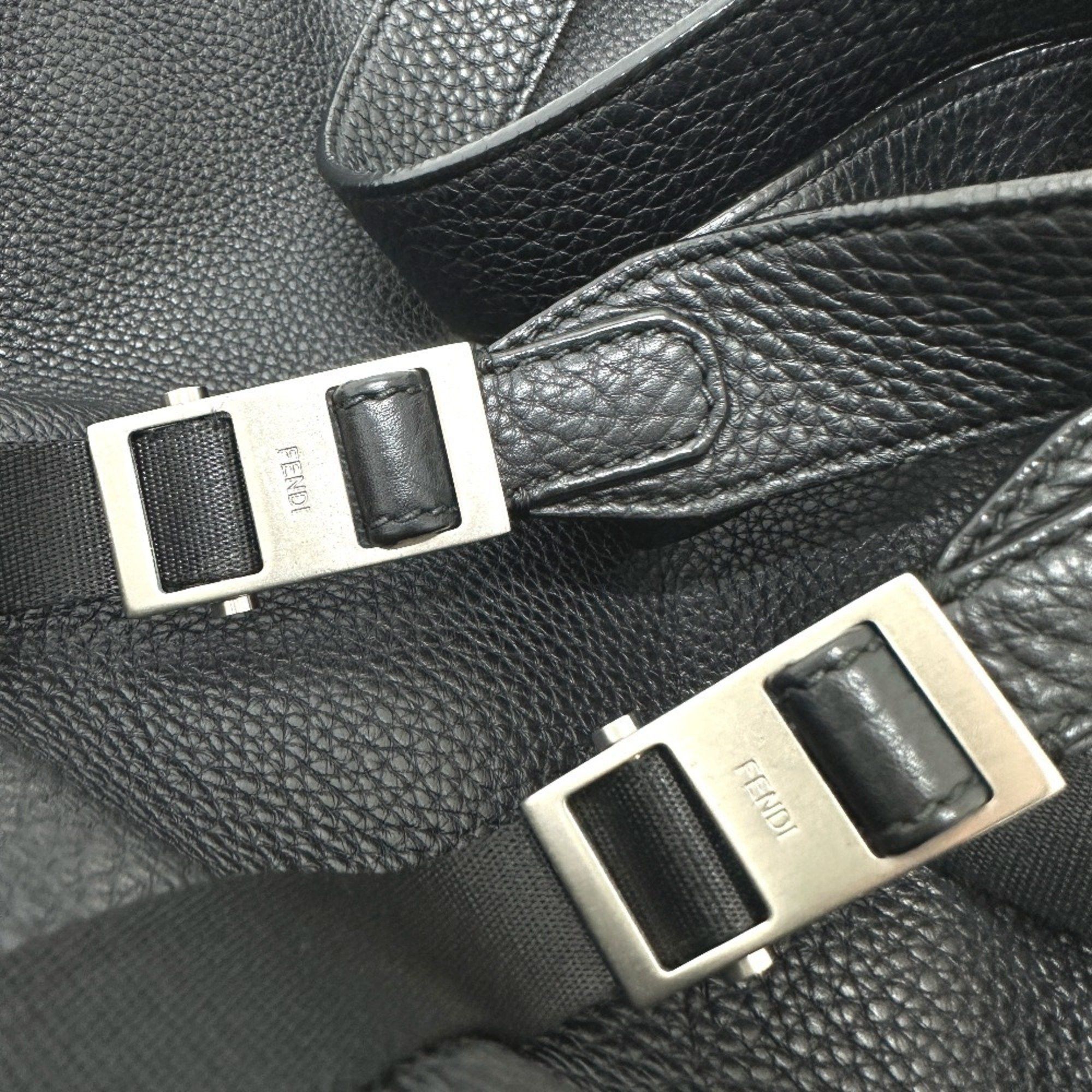 Fendi FENDI 7VZ022 Selleria Line Backpack Leather Men's Black Size ONE SIZE - 10 Thumbnail