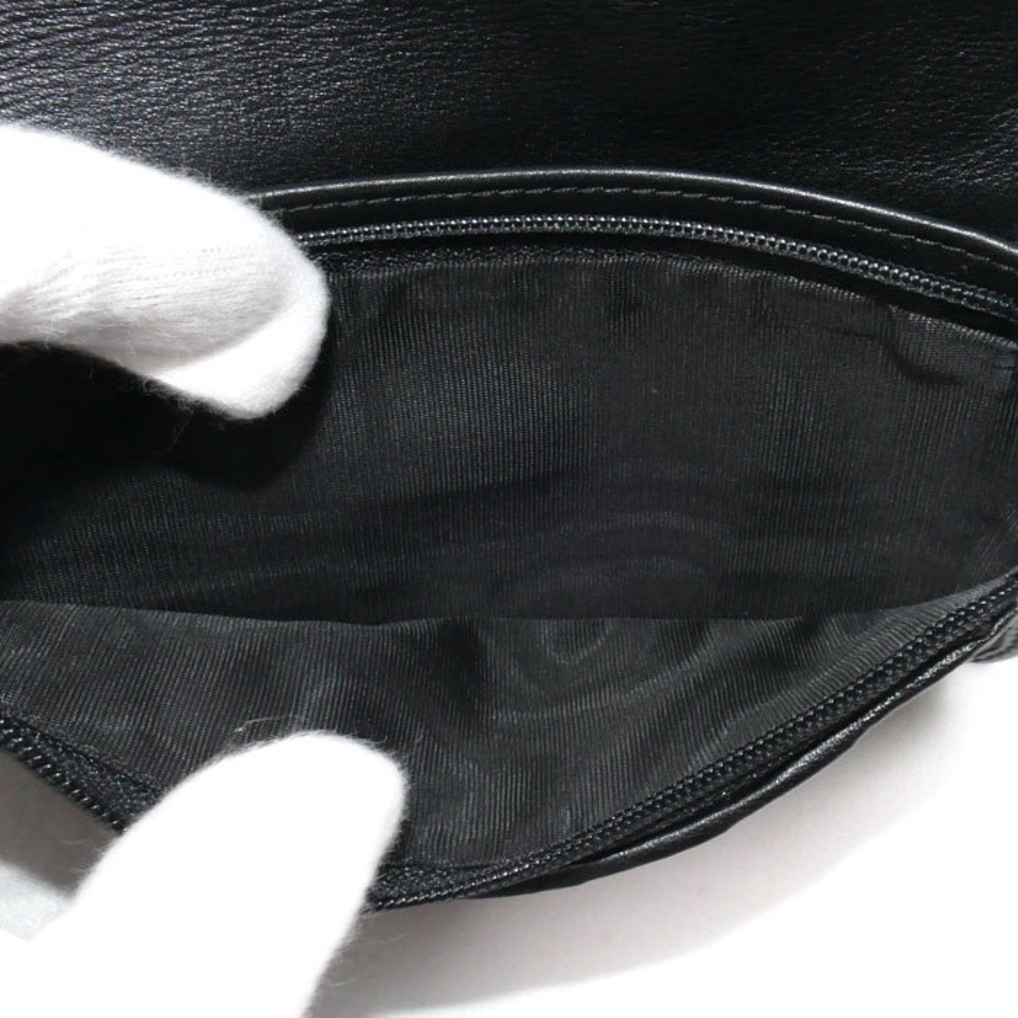 Gucci GUCCI Micro Guccissima Long Wallet Black 544479 Outlet Men's Size ONE SIZE - 5 Thumbnail