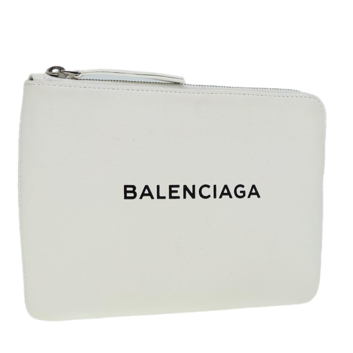 Balenciaga White Leather Clutch Bag (Pre-Owned) Size ONE SIZE - 10 Thumbnail
