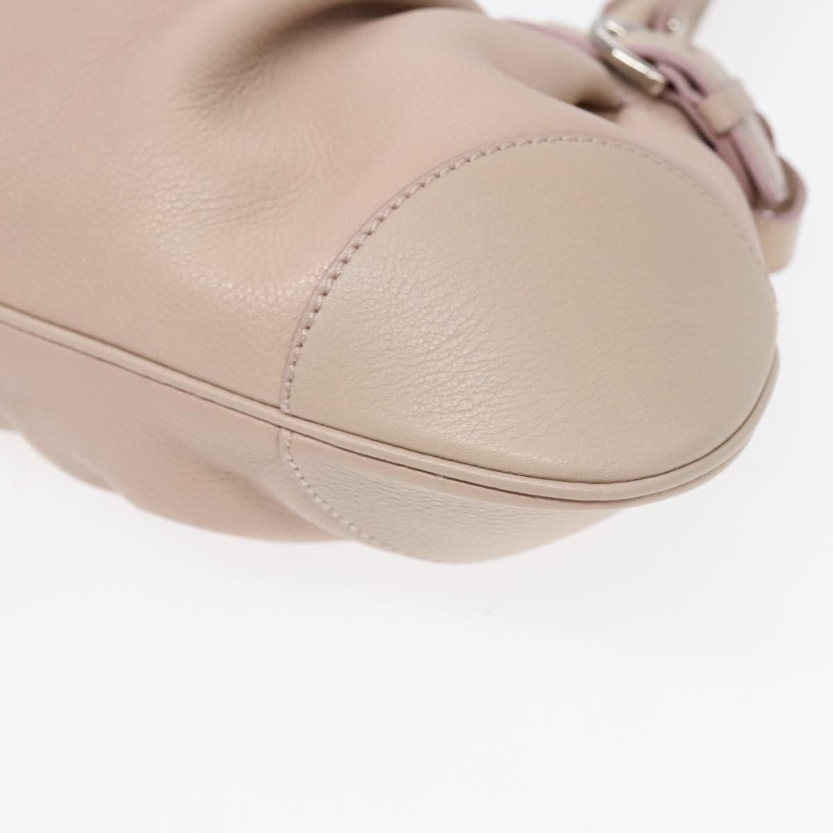 Salvatore Ferragamo Gancini Beige Leather Handbag (Pre-Owned) Size ONE SIZE - 6 Thumbnail