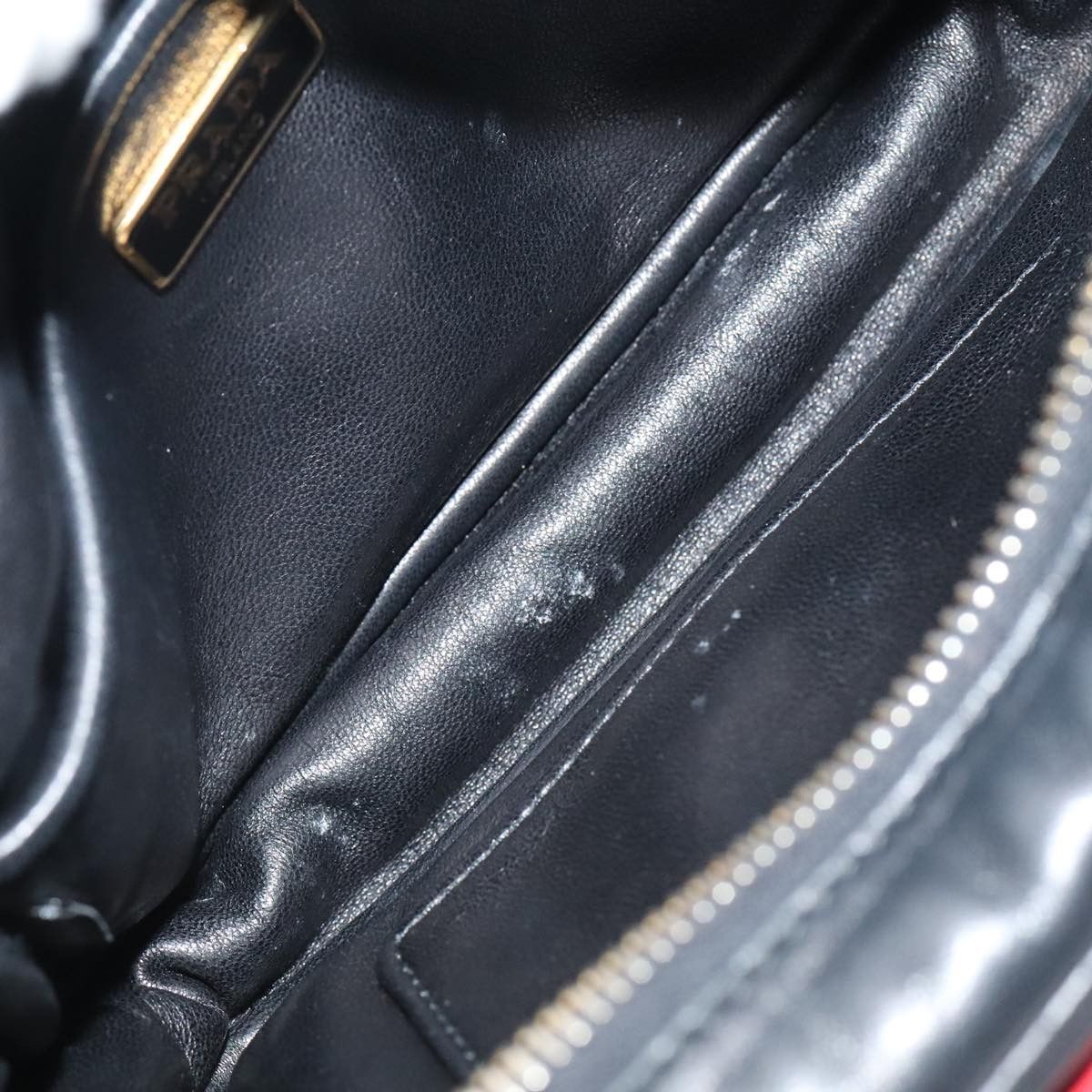 Prada Ribbon Red Leather Shoulder Bag (Pre-Owned) Size ONE SIZE - 11 Thumbnail
