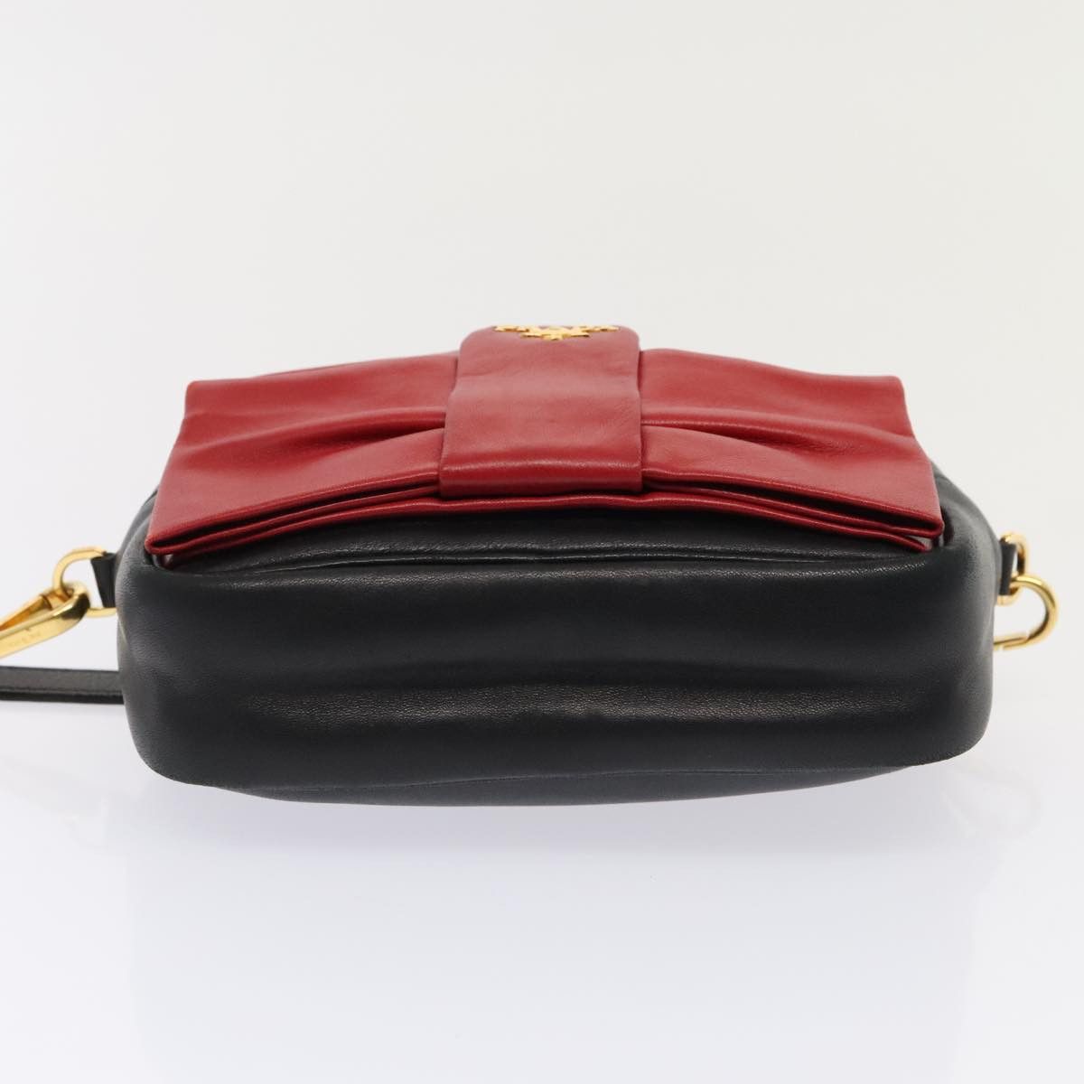 Prada Ribbon Red Leather Shoulder Bag (Pre-Owned) Size ONE SIZE - 18 Thumbnail