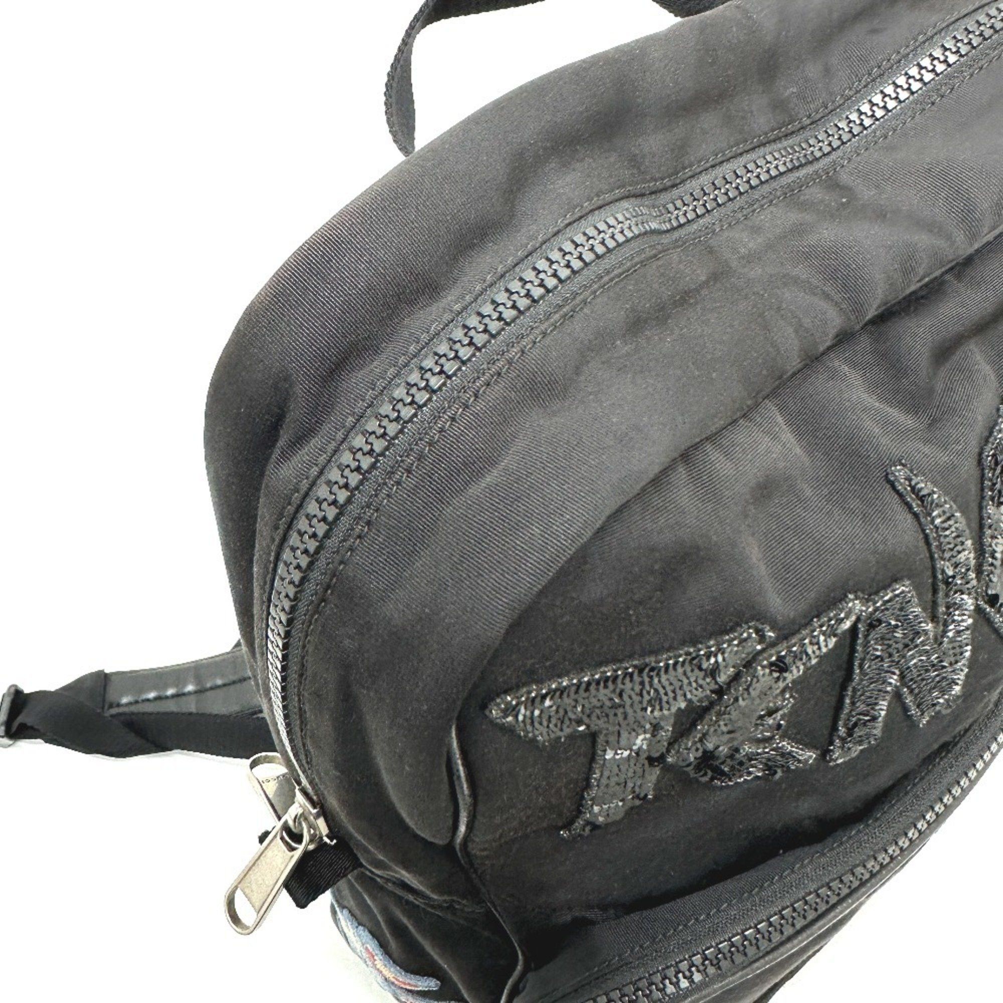 Gucci GUCCI 536724 Sequin Interlocking G Backpack Canvas Men's Black Size ONE SIZE - 8 Thumbnail