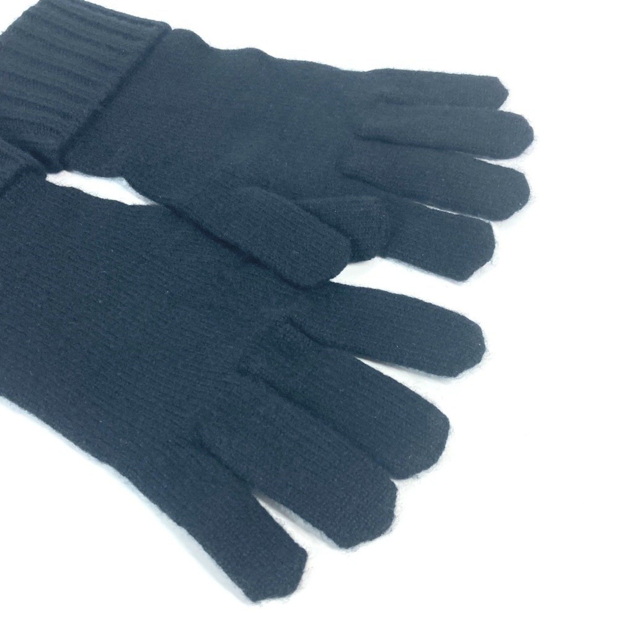 Louis Vuitton LOUIS VUITTON M72682 Leather Patch Tag Gon Helsinki Damier Gloves Cashmere Men's Black Size ONE SIZE - 8 Thumbnail