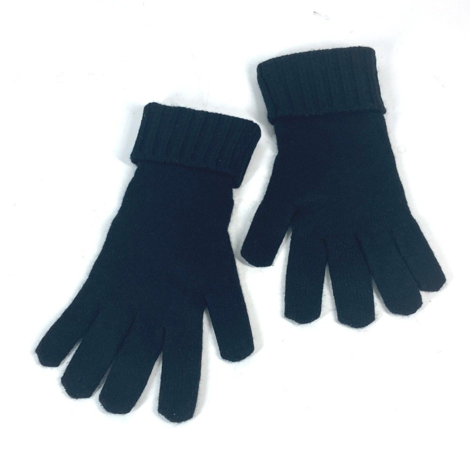 Louis Vuitton LOUIS VUITTON M72682 Leather Patch Tag Gon Helsinki Damier Gloves Cashmere Men's Black Size ONE SIZE - 2 Thumbnail
