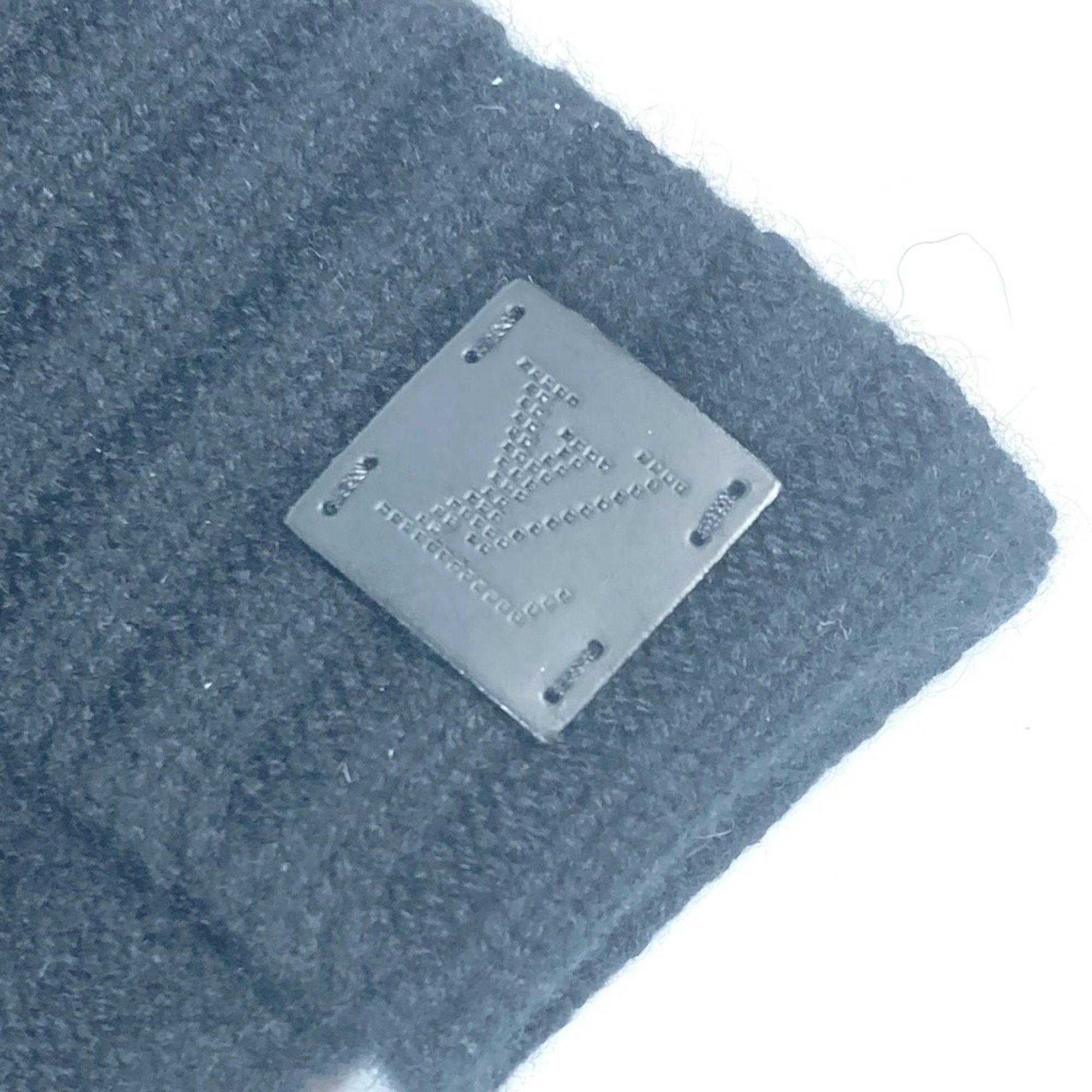 Louis Vuitton LOUIS VUITTON M72682 Leather Patch Tag Gon Helsinki Damier Gloves Cashmere Men's Black Size ONE SIZE - 5 Thumbnail