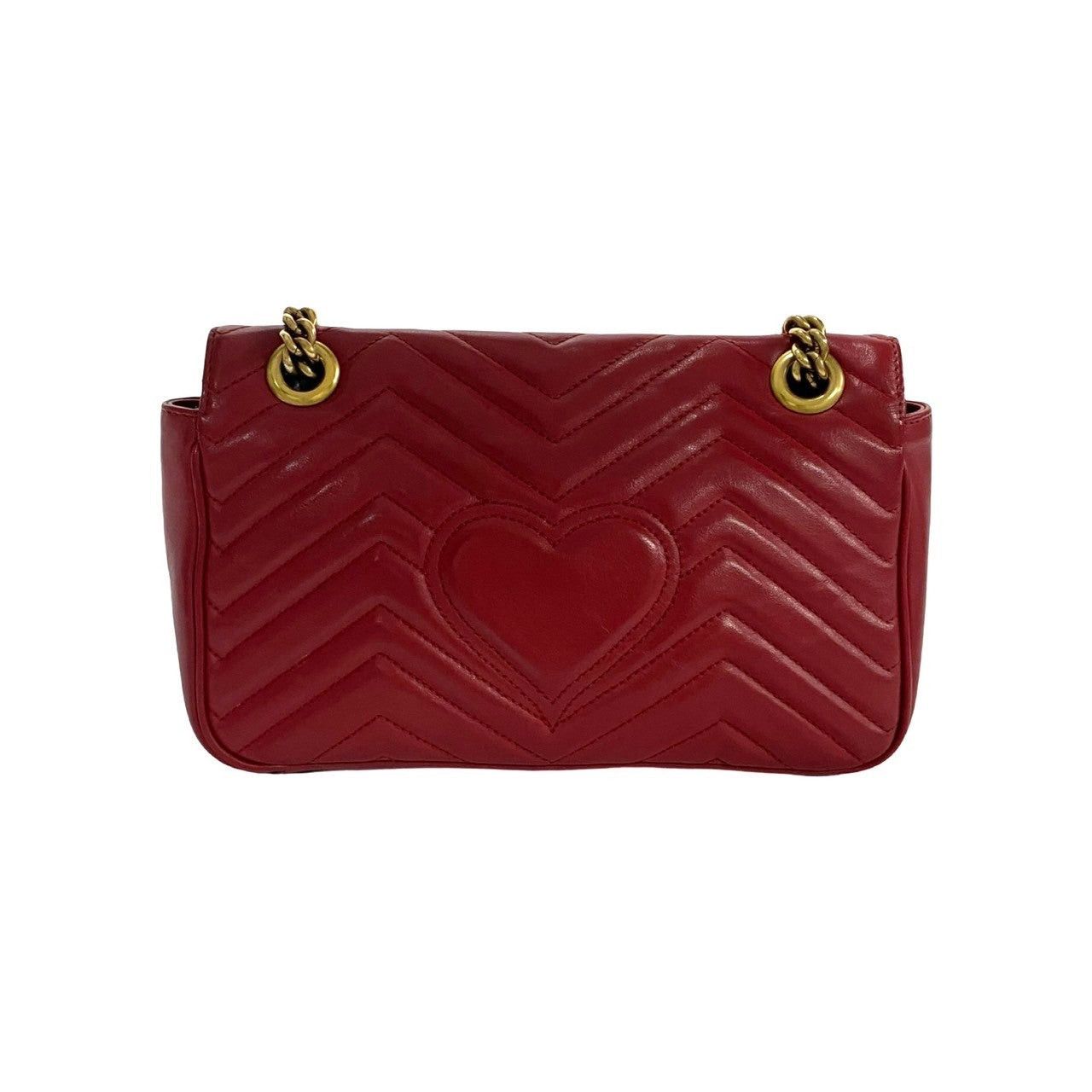 Gucci Gucci Shoulder Bag Red Leather Size ONE SIZE - 4 Thumbnail