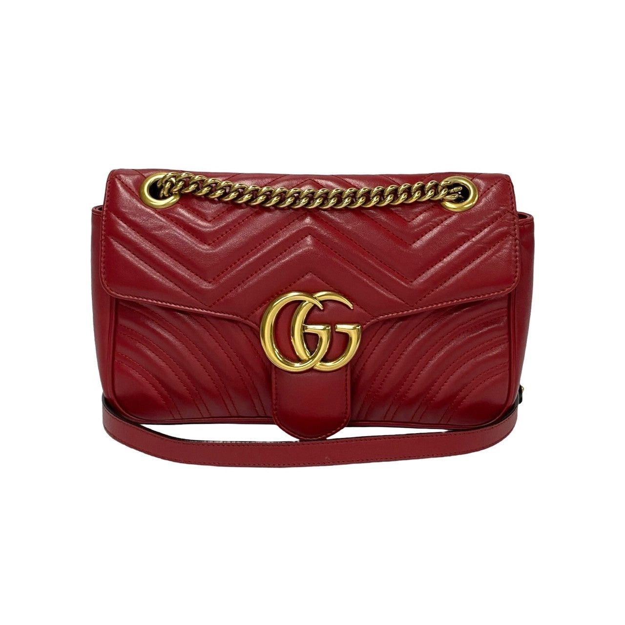 Gucci Gucci Shoulder Bag Red Leather Size ONE SIZE - 2 Thumbnail