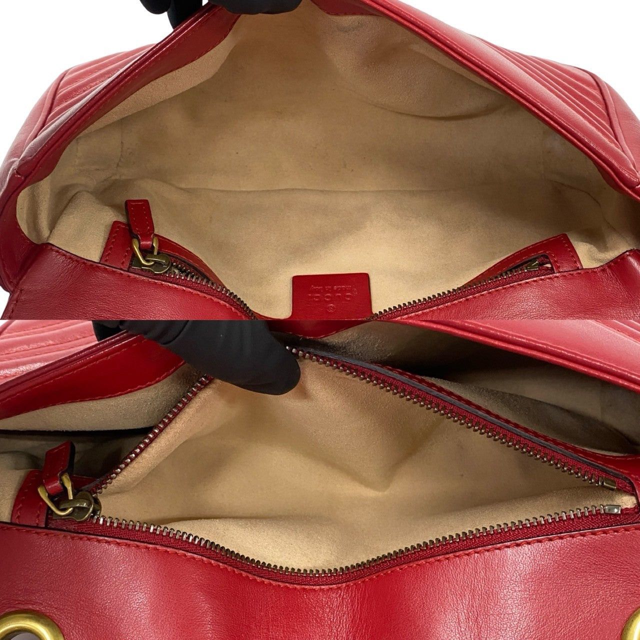 Gucci Gucci Shoulder Bag Red Leather Size ONE SIZE - 9 Thumbnail