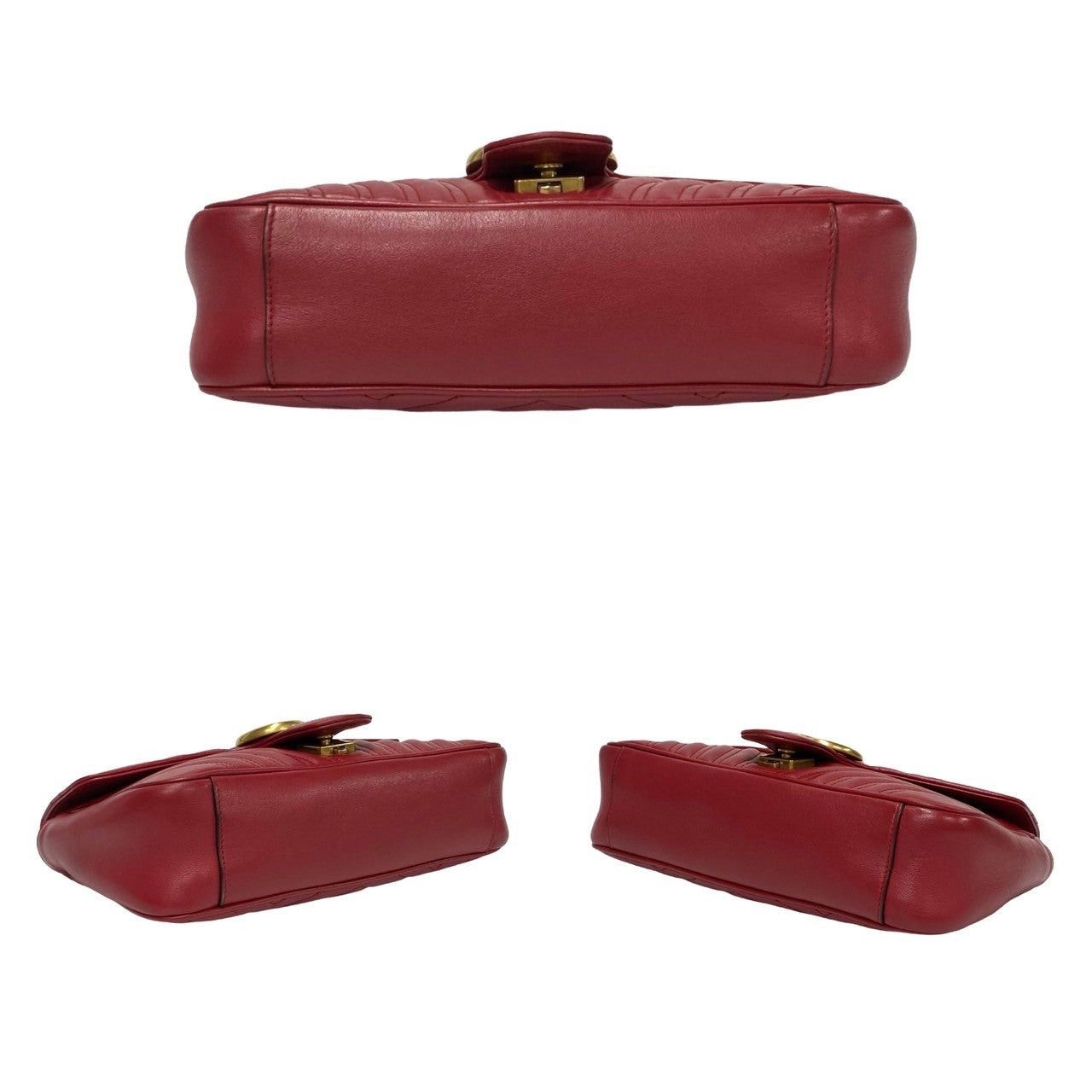 Gucci Gucci Shoulder Bag Red Leather Size ONE SIZE - 6 Thumbnail