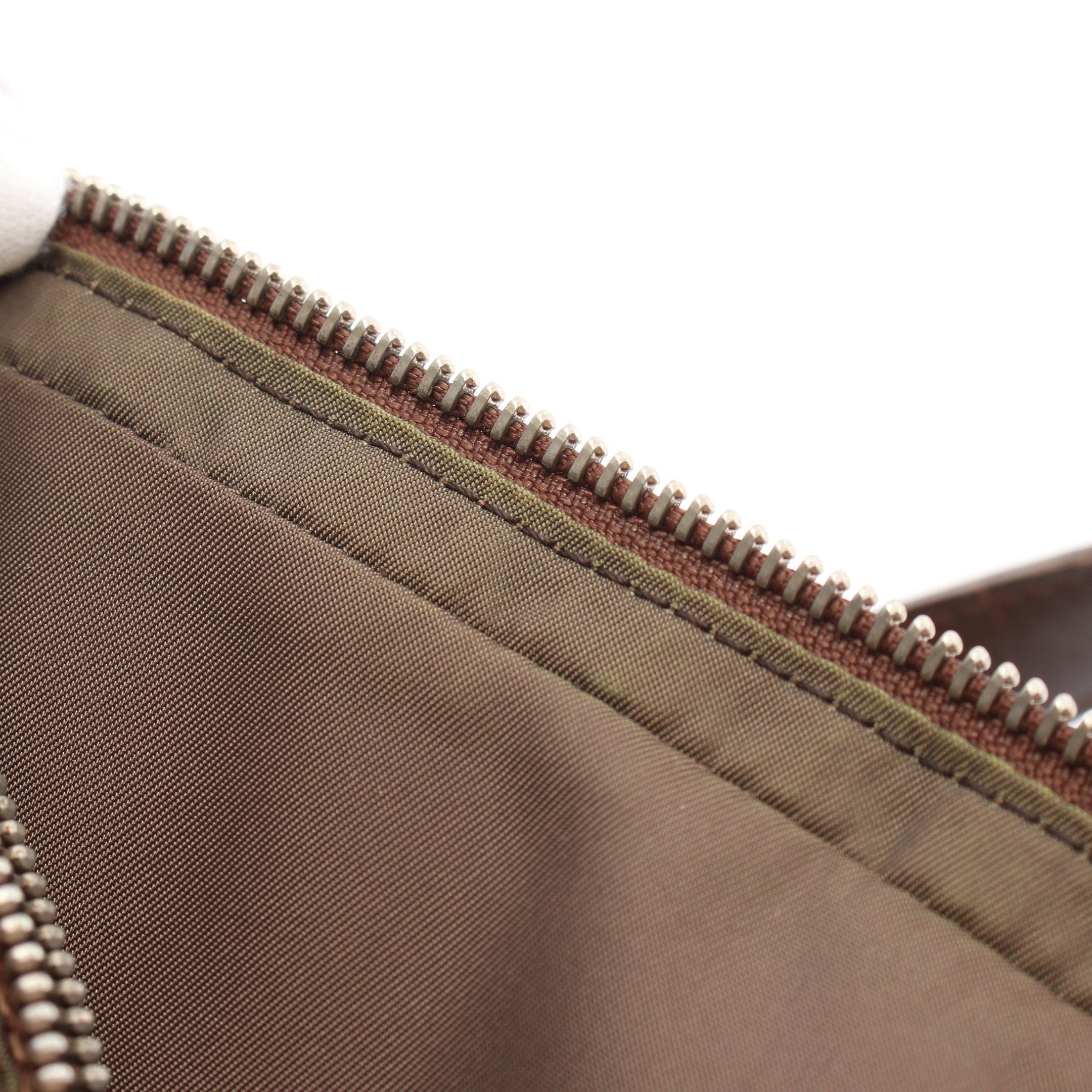 Chanel Chanel New Travel Line Handbag Nylon Canvas Leather Khaki Green Brown Silver Hardware Size ONE SIZE - 7 Thumbnail