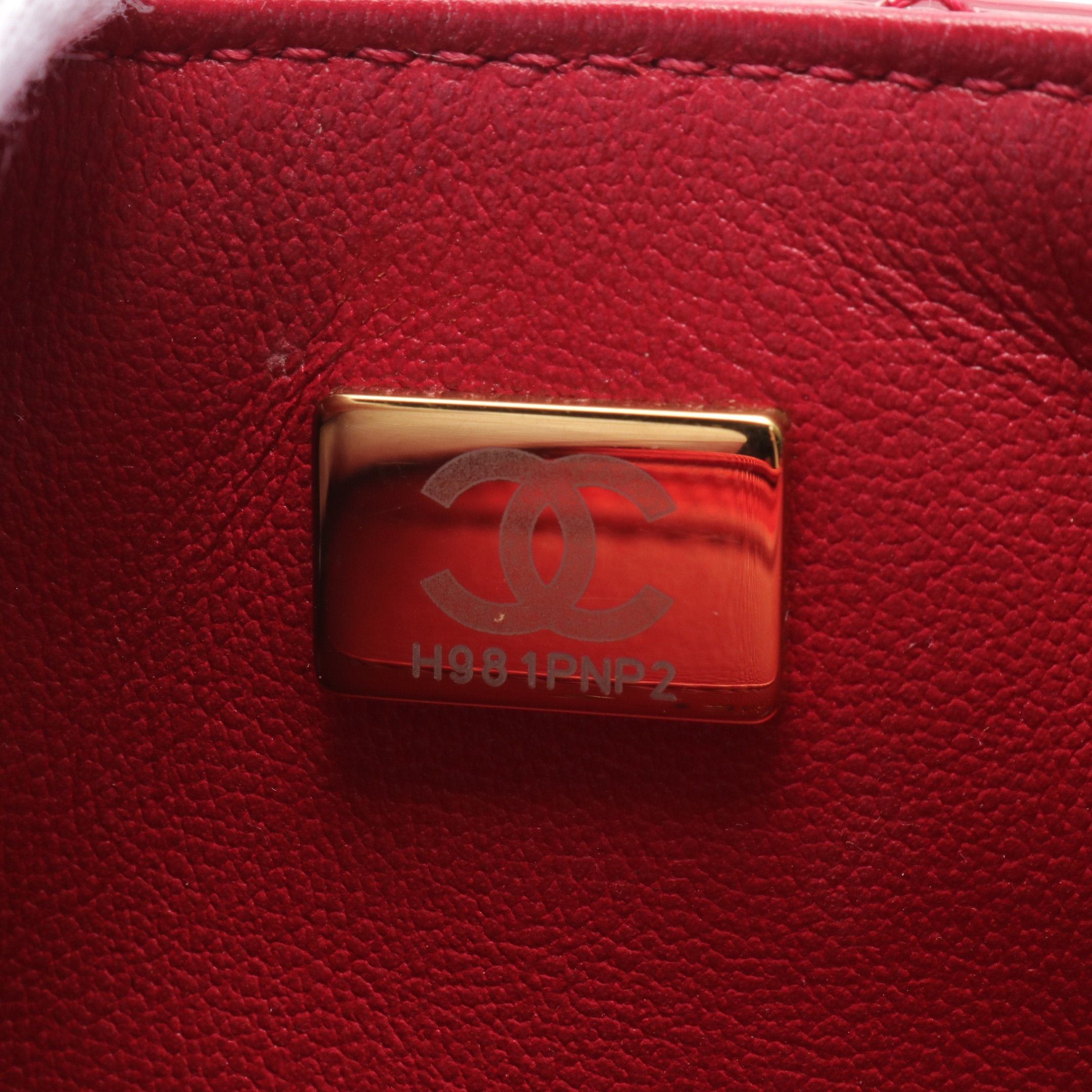 Chanel Chanel Matelasse Top Handle Chain Shoulder Bag Patent Leather Red Gold Hardware Size ONE SIZE - 5 Thumbnail