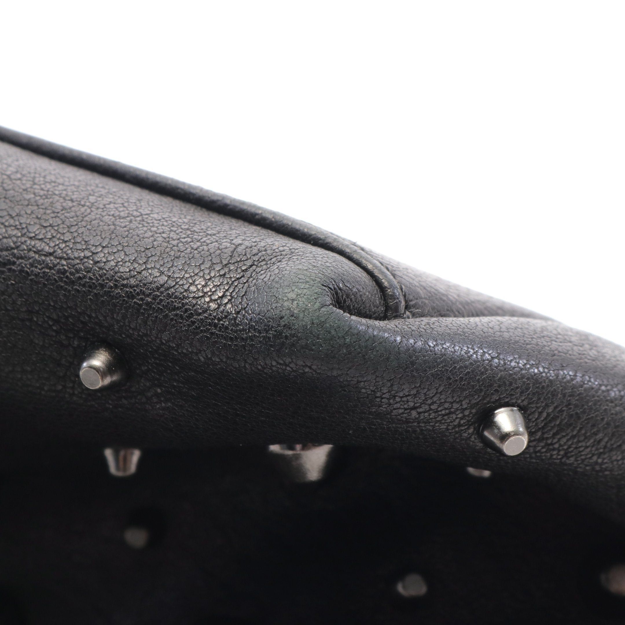 Jimmy Choo Jimmy Choo Sasha L Shoulder Bag Tote Leather Black Studs Size ONE SIZE - 5 Thumbnail