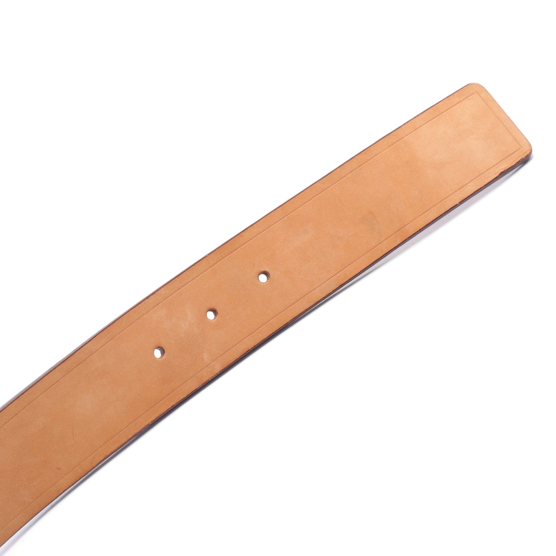 Gucci Gucci Interlocking G Belt Leather Light Brown Silver Hardware Size ONE SIZE - 3 Thumbnail