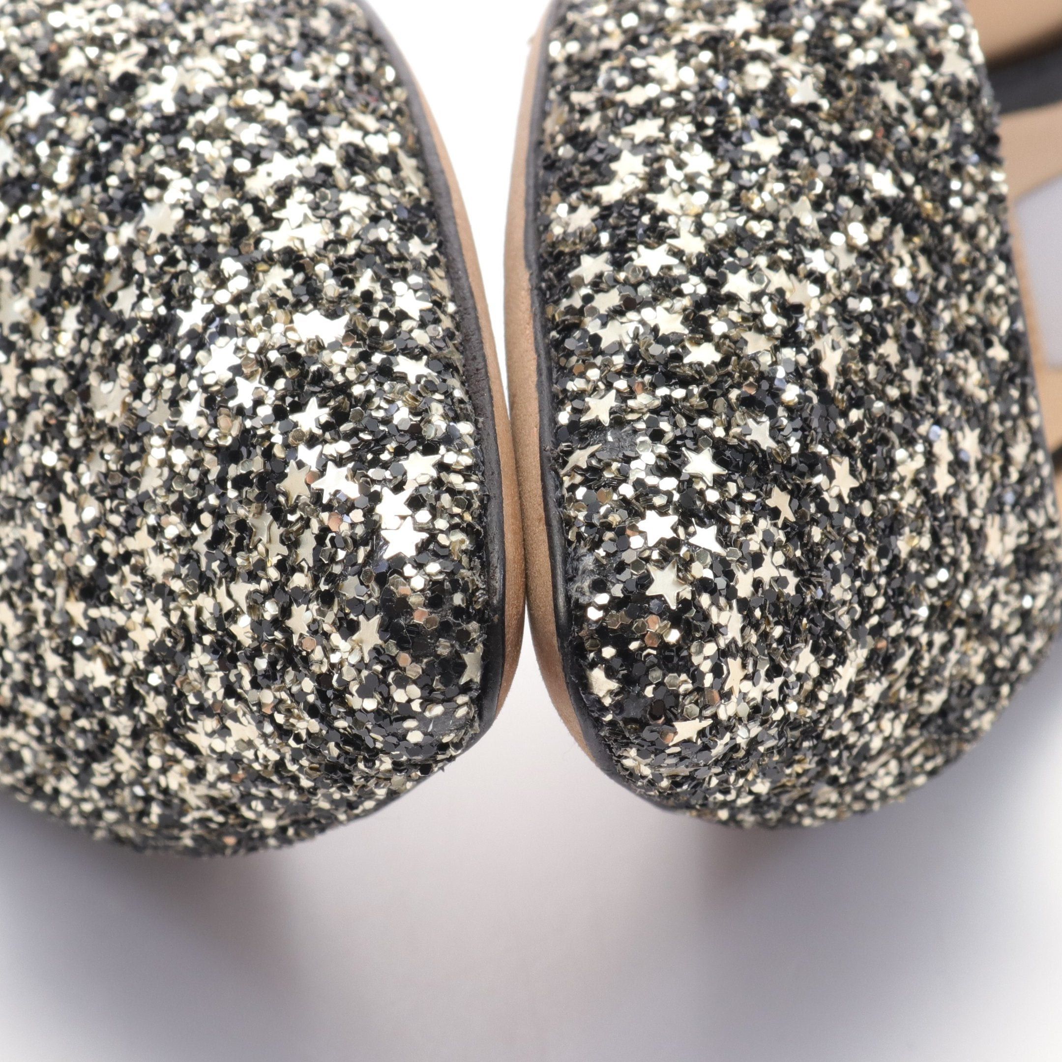 Jimmy Choo Jimmy Choo Romy85 Pointed Toe Pumps Glitter Gold Black Star Size ONE SIZE - 6 Thumbnail