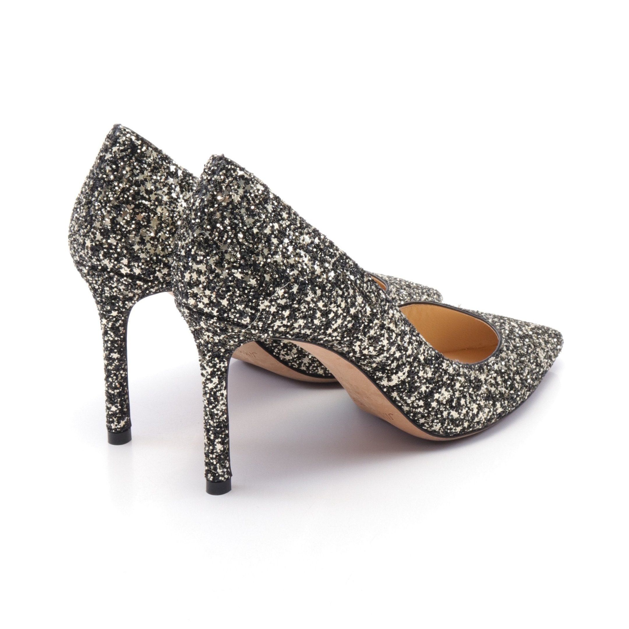 Jimmy Choo Jimmy Choo Romy85 Pointed Toe Pumps Glitter Gold Black Star Size ONE SIZE - 2 Thumbnail