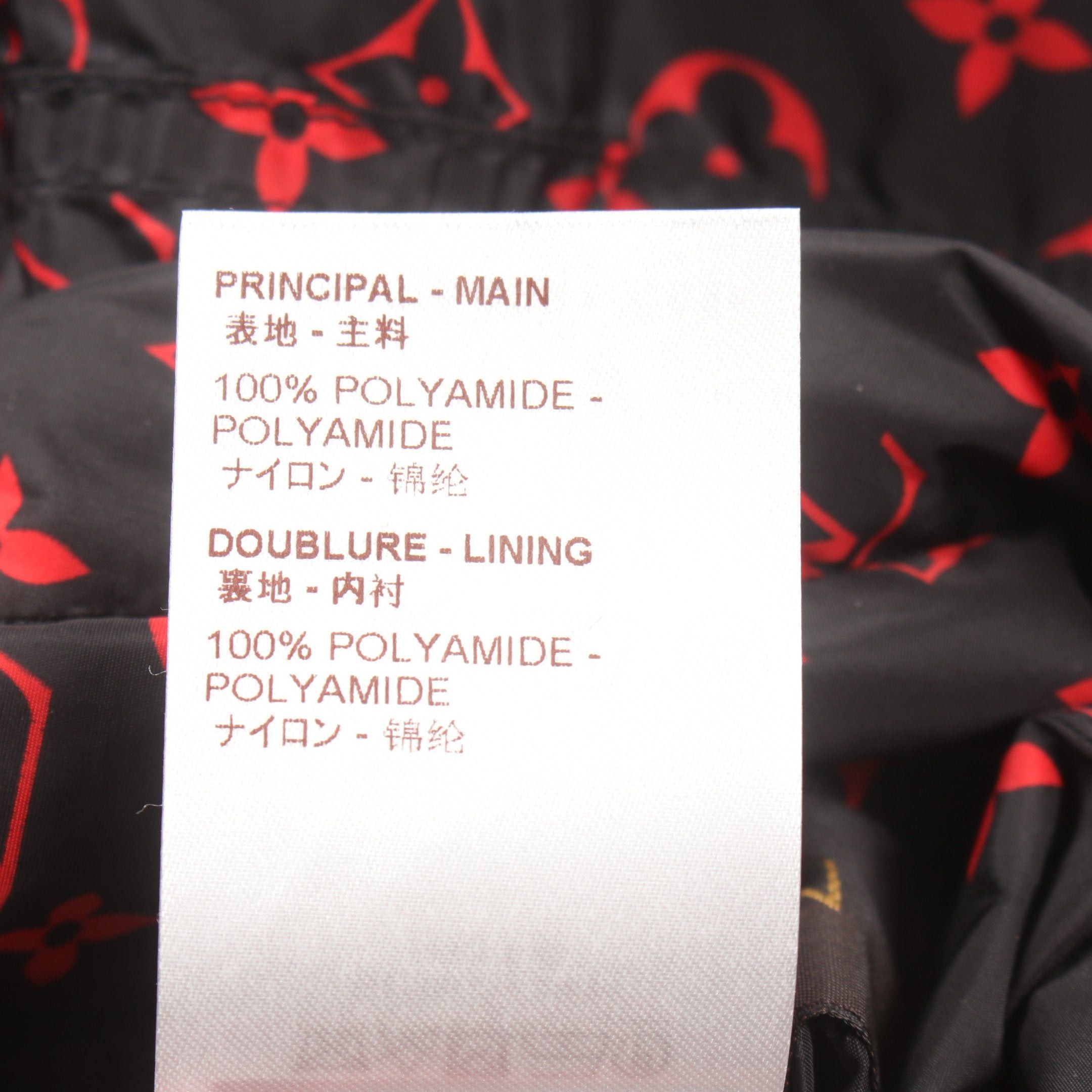 Louis Vuitton Louis Vuitton Monogram Coat Nylon Black Red Hooded Reversible Size ONE SIZE - 5 Thumbnail