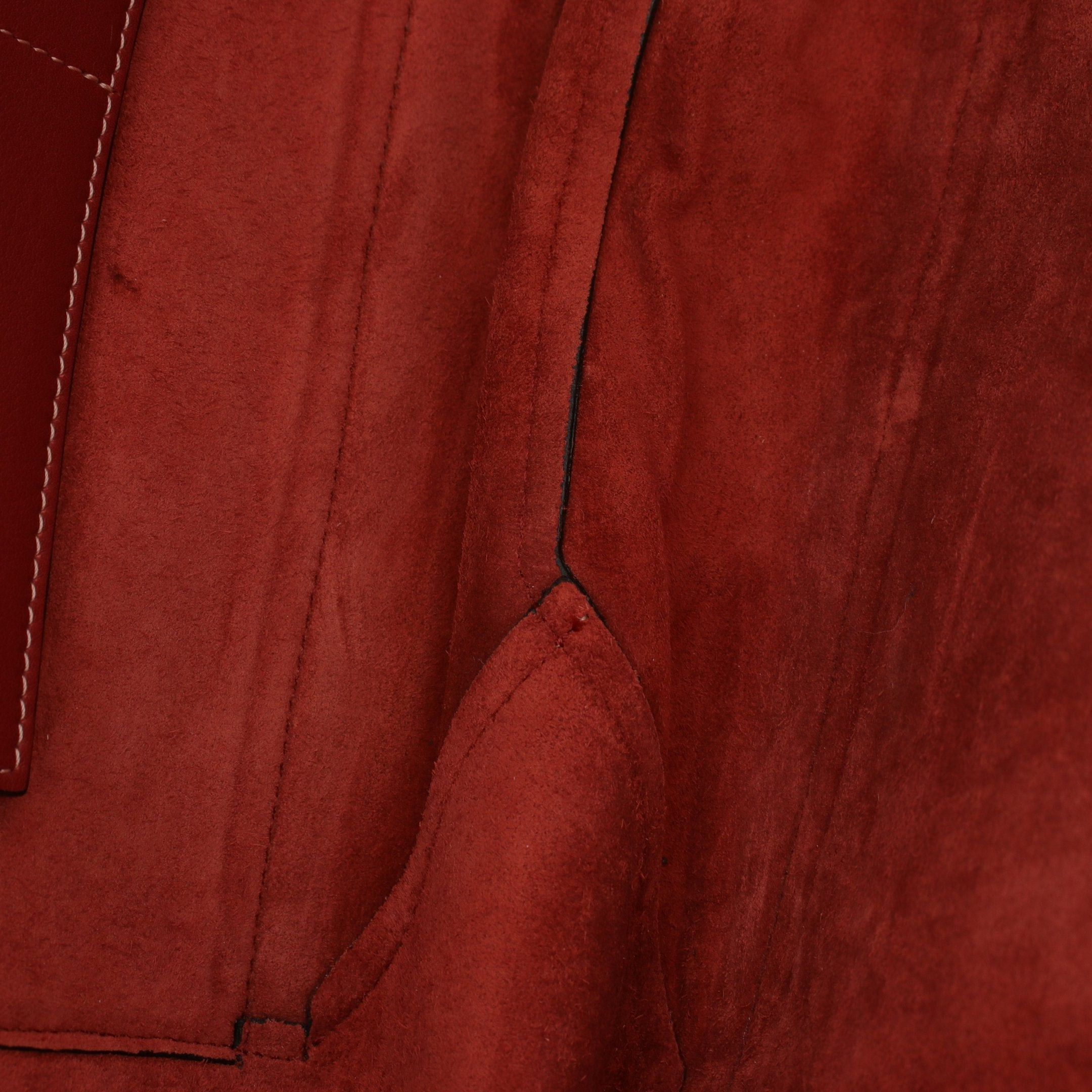 Celine Celine Trifold Medium Shoulder Bag Tote Leather Red Brown Size ONE SIZE - 10 Thumbnail