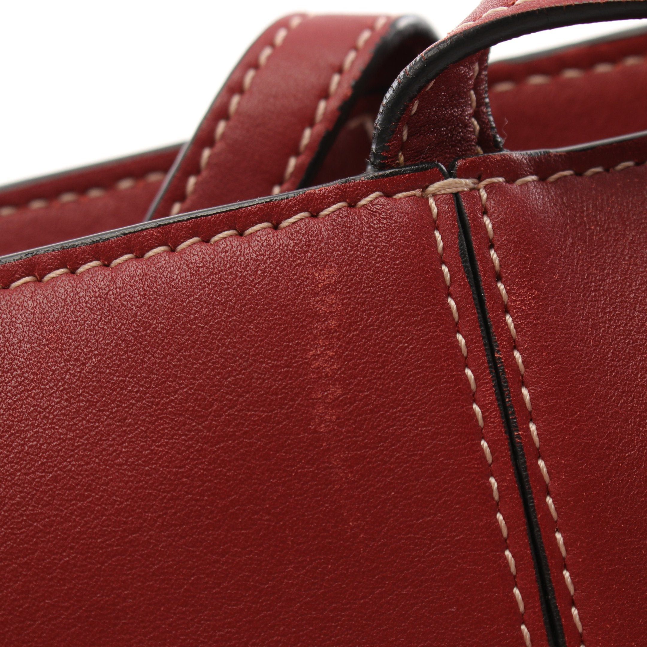 Celine Celine Trifold Medium Shoulder Bag Tote Leather Red Brown Size ONE SIZE - 7 Thumbnail