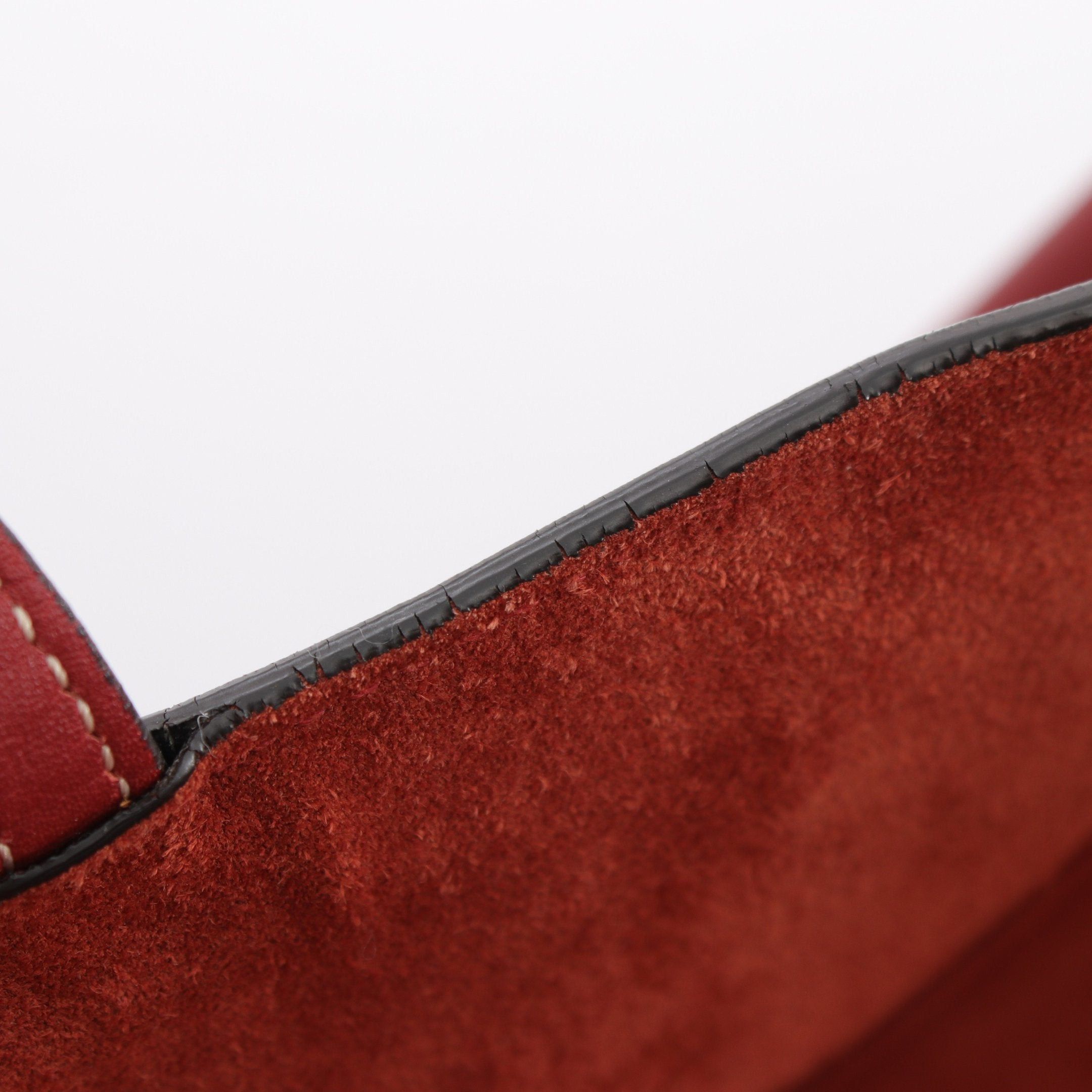 Celine Celine Trifold Medium Shoulder Bag Tote Leather Red Brown Size ONE SIZE - 5 Thumbnail