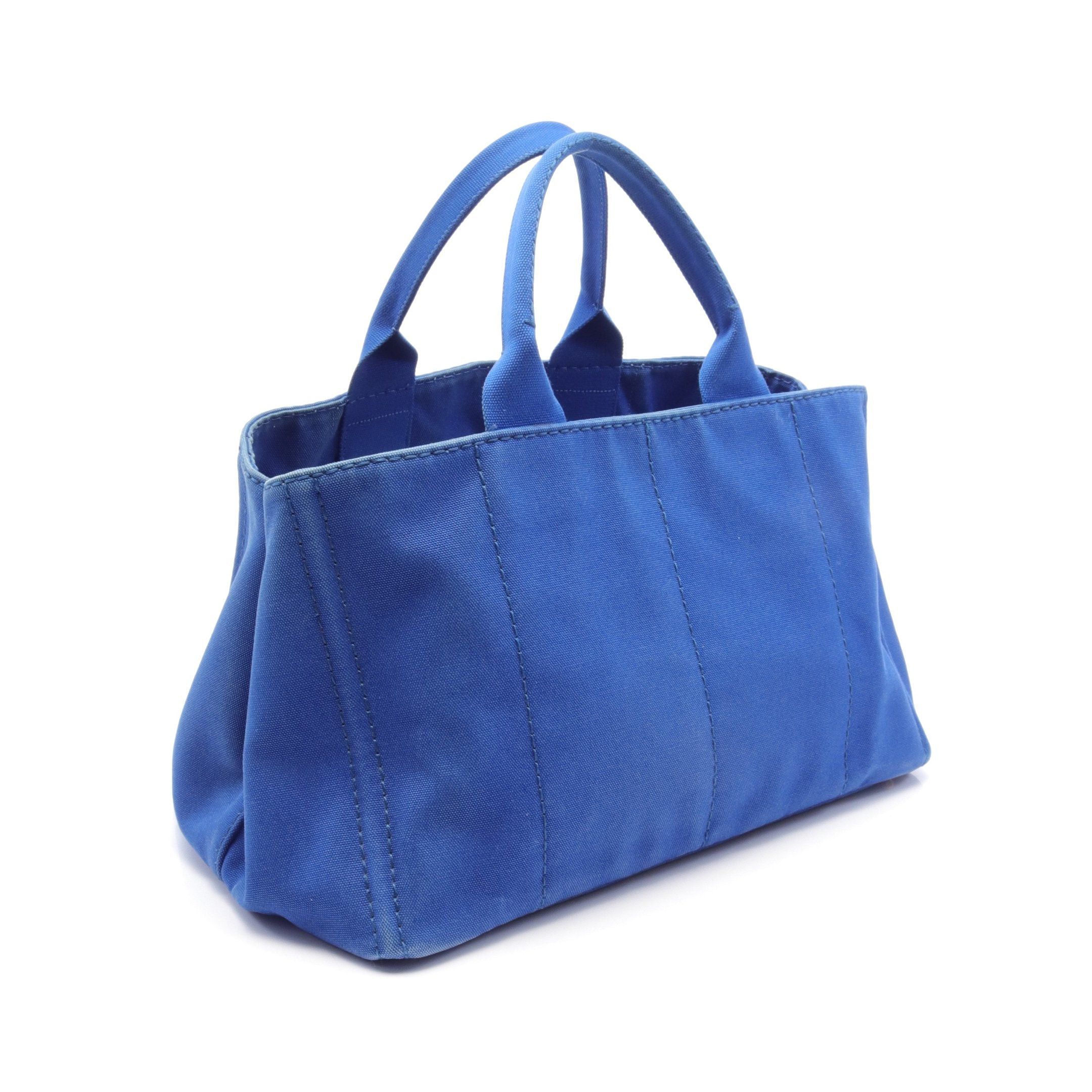 Prada Prada Canapa Kanapa Handbag Tote Bag Canvas Blue Size ONE SIZE - 2 Thumbnail