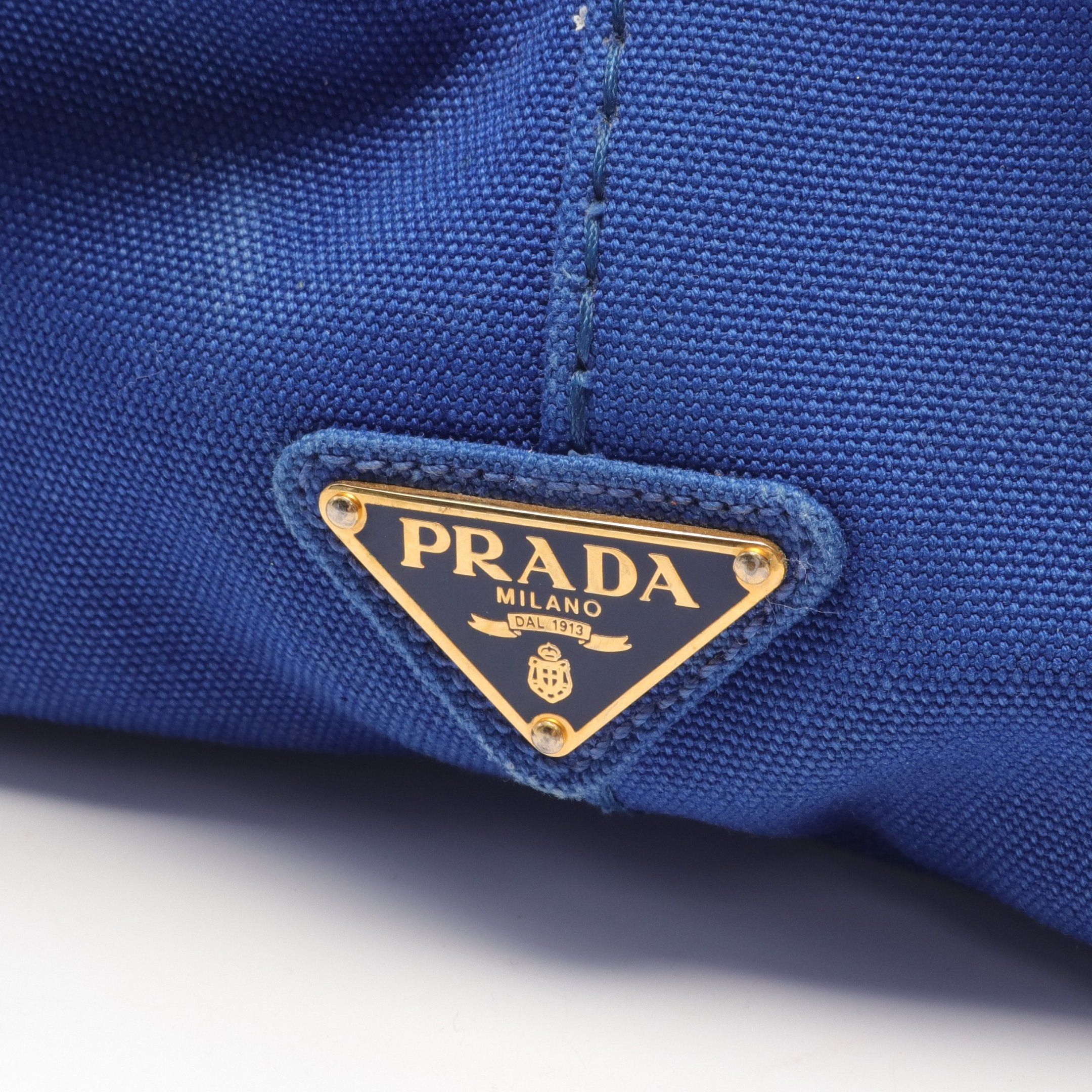 Prada Prada Canapa Kanapa Handbag Tote Bag Canvas Blue Size ONE SIZE - 5 Thumbnail