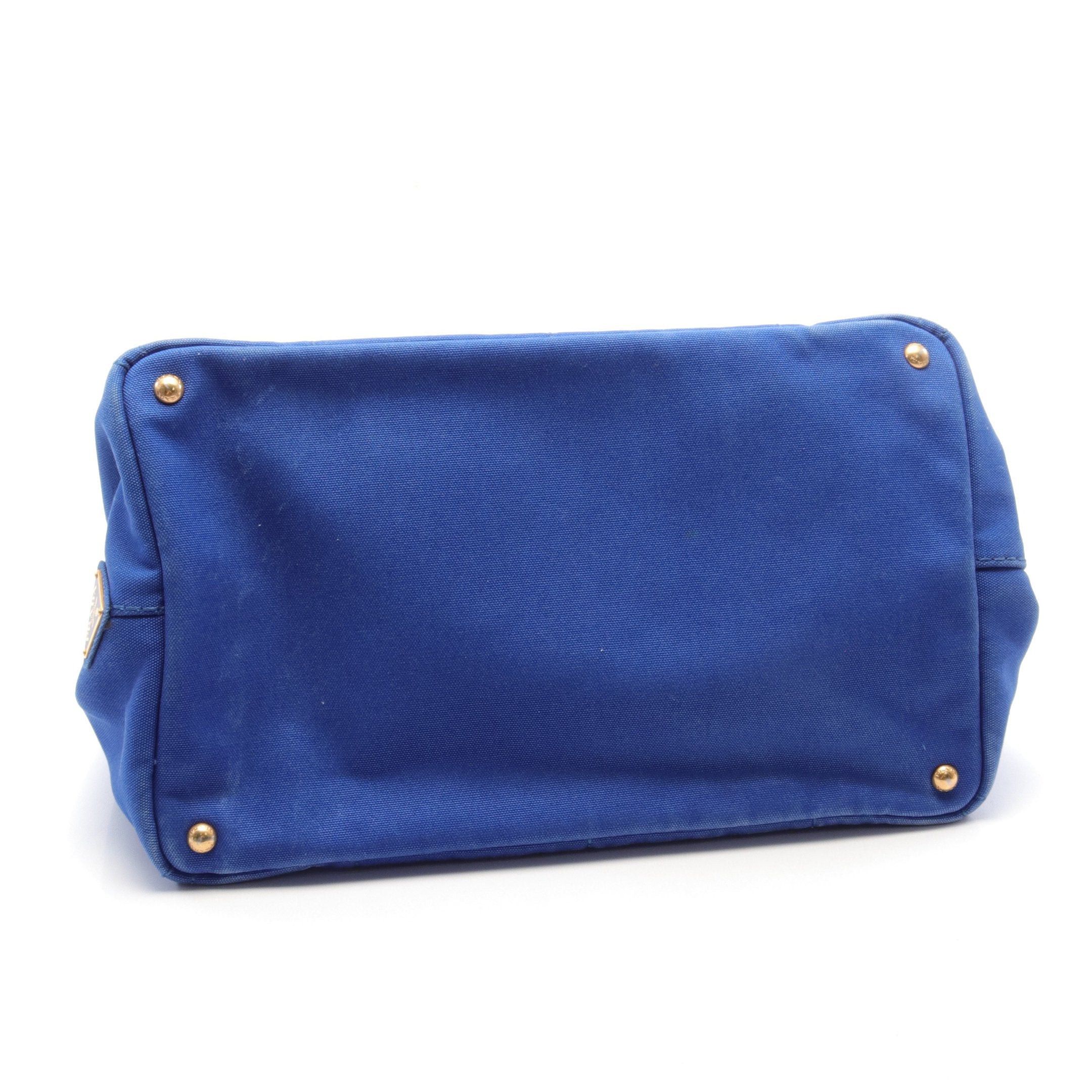 Prada Prada Canapa Kanapa Handbag Tote Bag Canvas Blue Size ONE SIZE - 9 Thumbnail