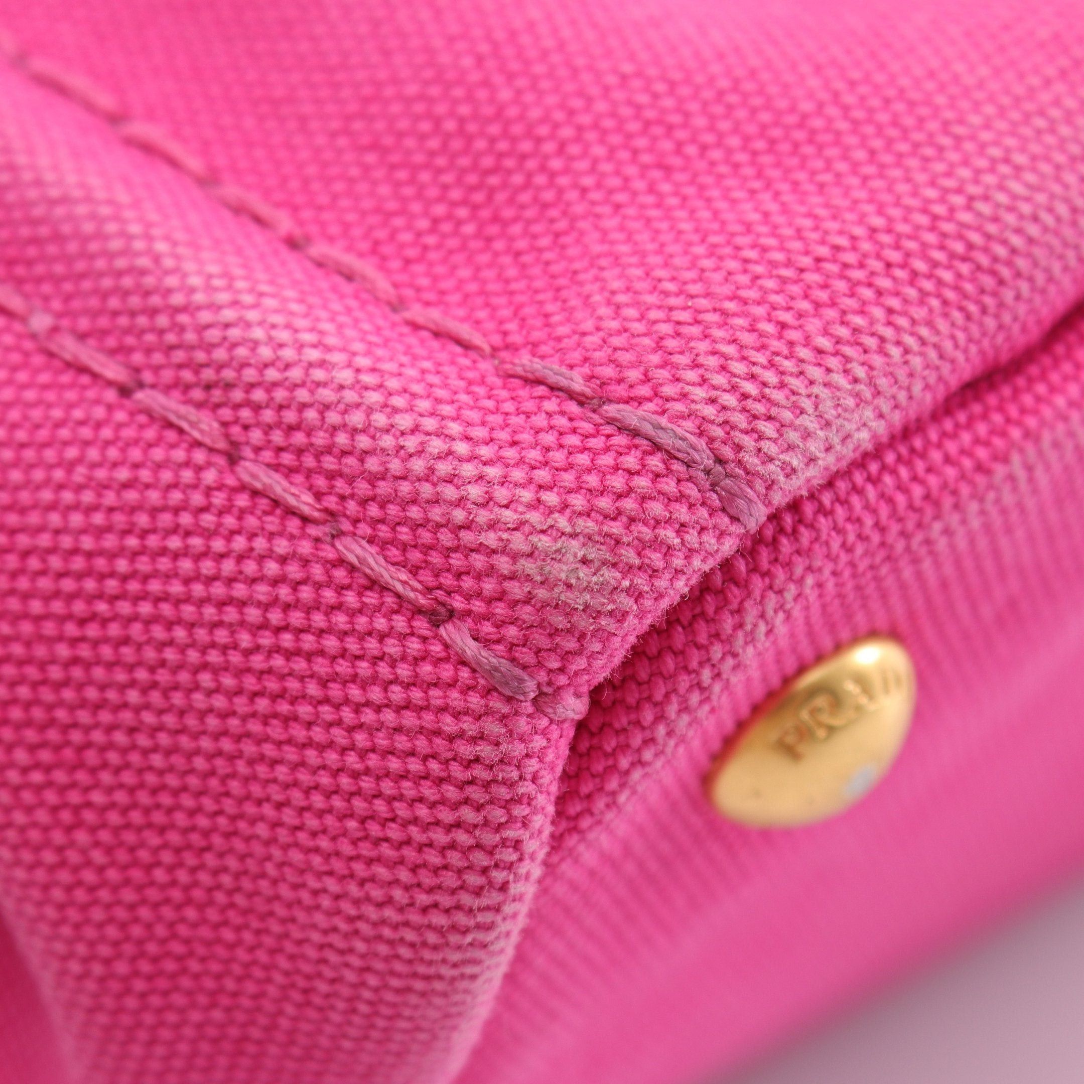 Prada Prada Canapa Kanapa Handbag Tote Bag Canvas Pink Size ONE SIZE - 5 Thumbnail