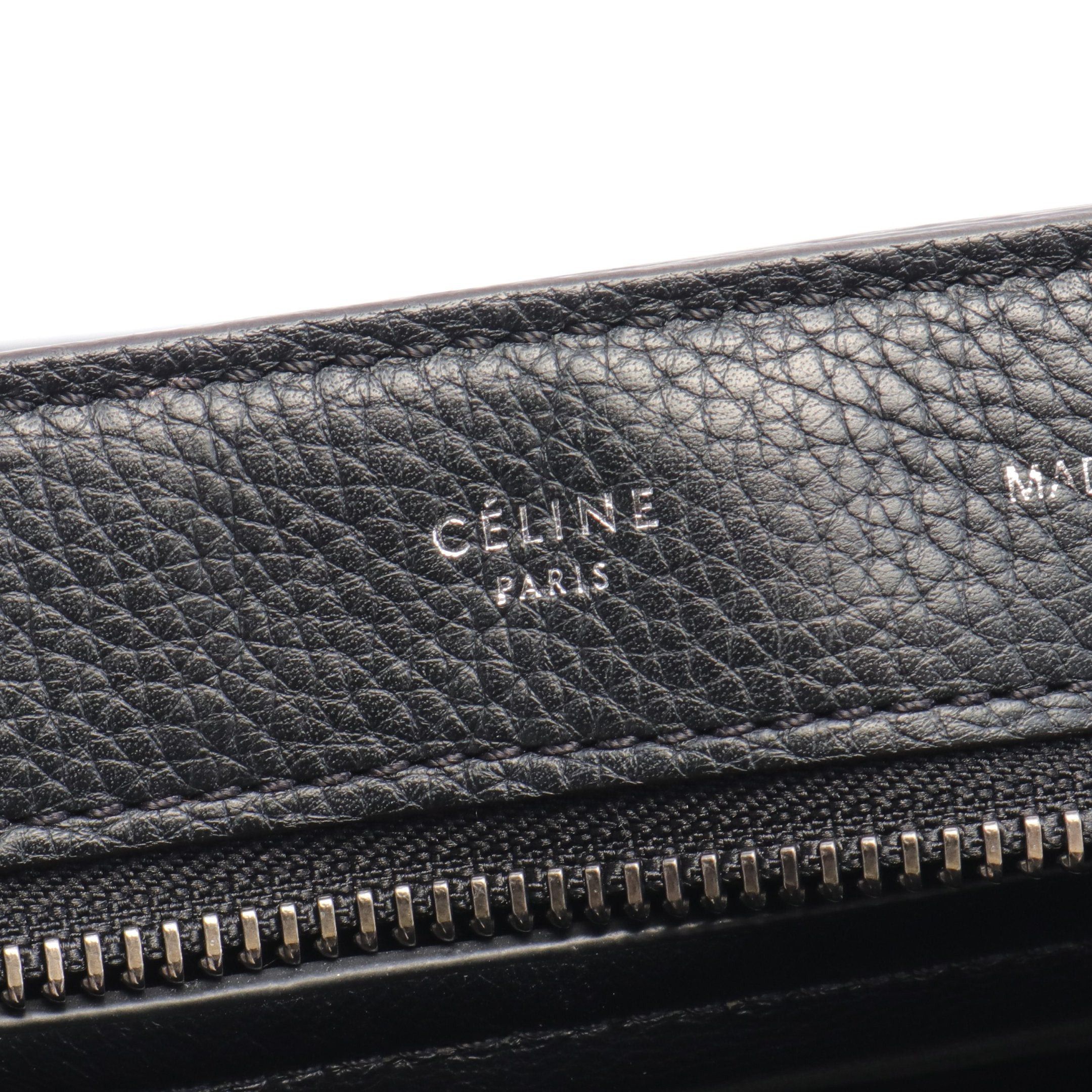 Celine Celine Trapeze Medium Handbag Leather Suede Black Size ONE SIZE - 4 Thumbnail