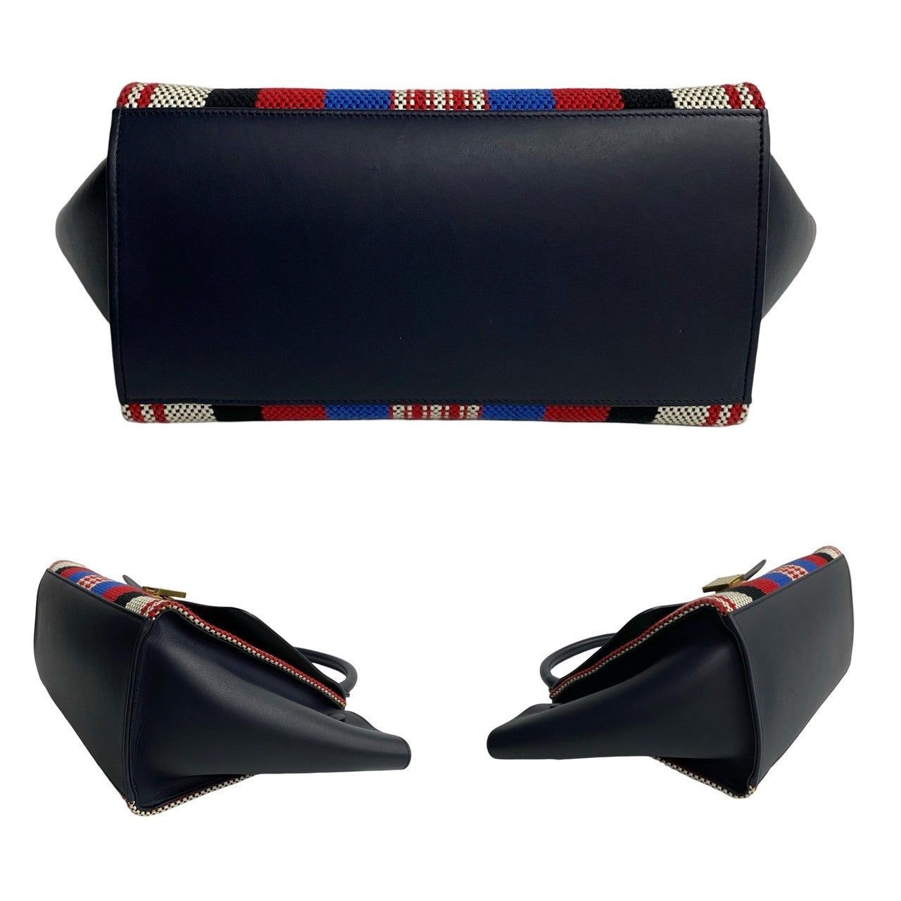 Celine Celine Shoulder Bag Navy Canvas Size ONE SIZE - 5 Thumbnail