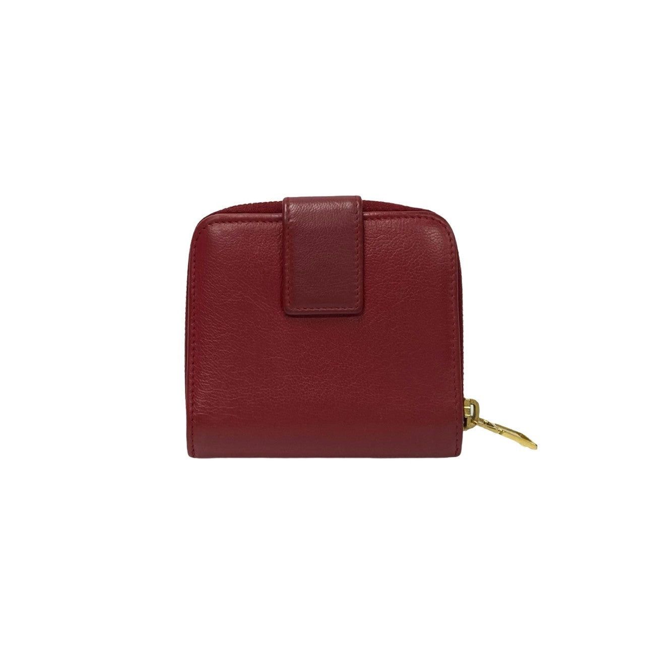 Yves Saint Laurent Yves Saint Laurent Wallet Red Leather Size ONE SIZE - 3 Thumbnail