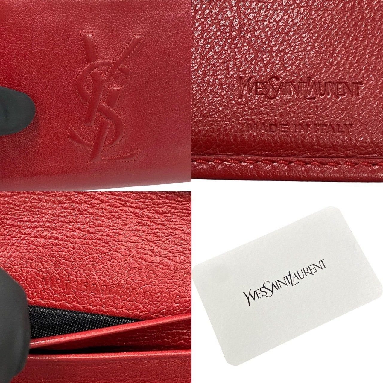 Yves Saint Laurent Yves Saint Laurent Wallet Red Leather Size ONE SIZE - 2 Thumbnail