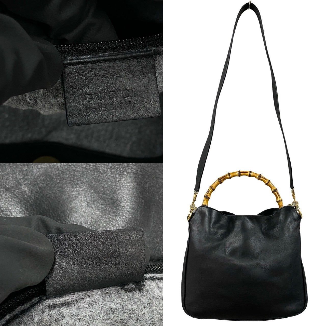Gucci Gucci Shoulder Bag Black Leather Size ONE SIZE - 3 Thumbnail