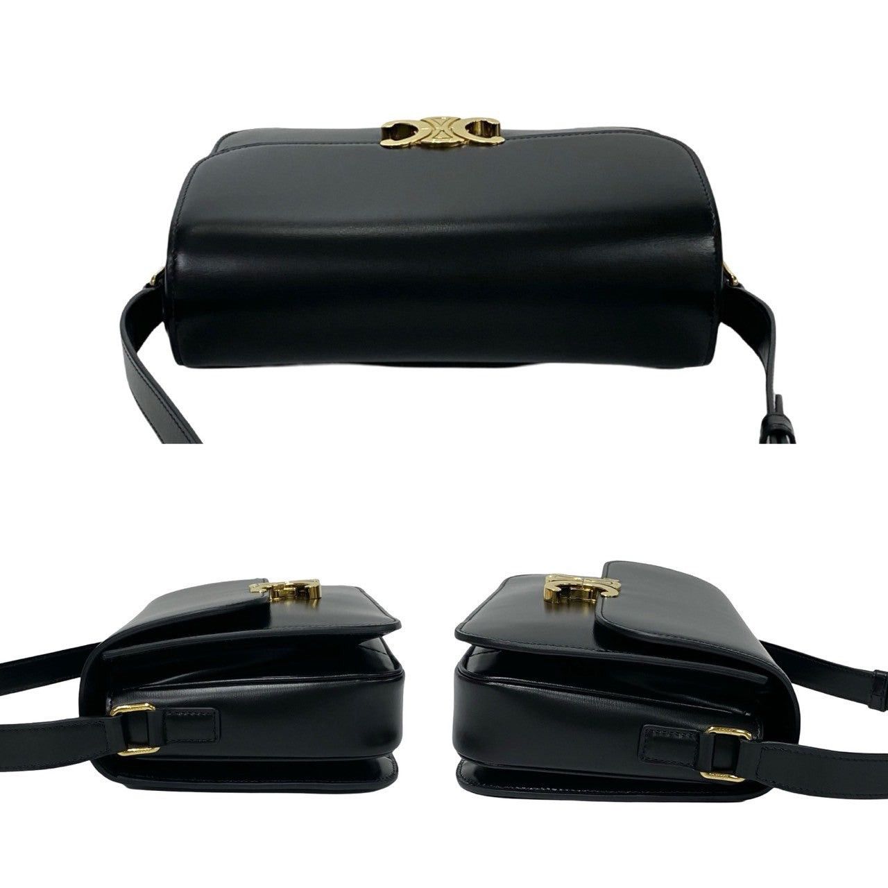 Celine Celine Shoulder Bag Black Leather Size ONE SIZE - 5 Thumbnail