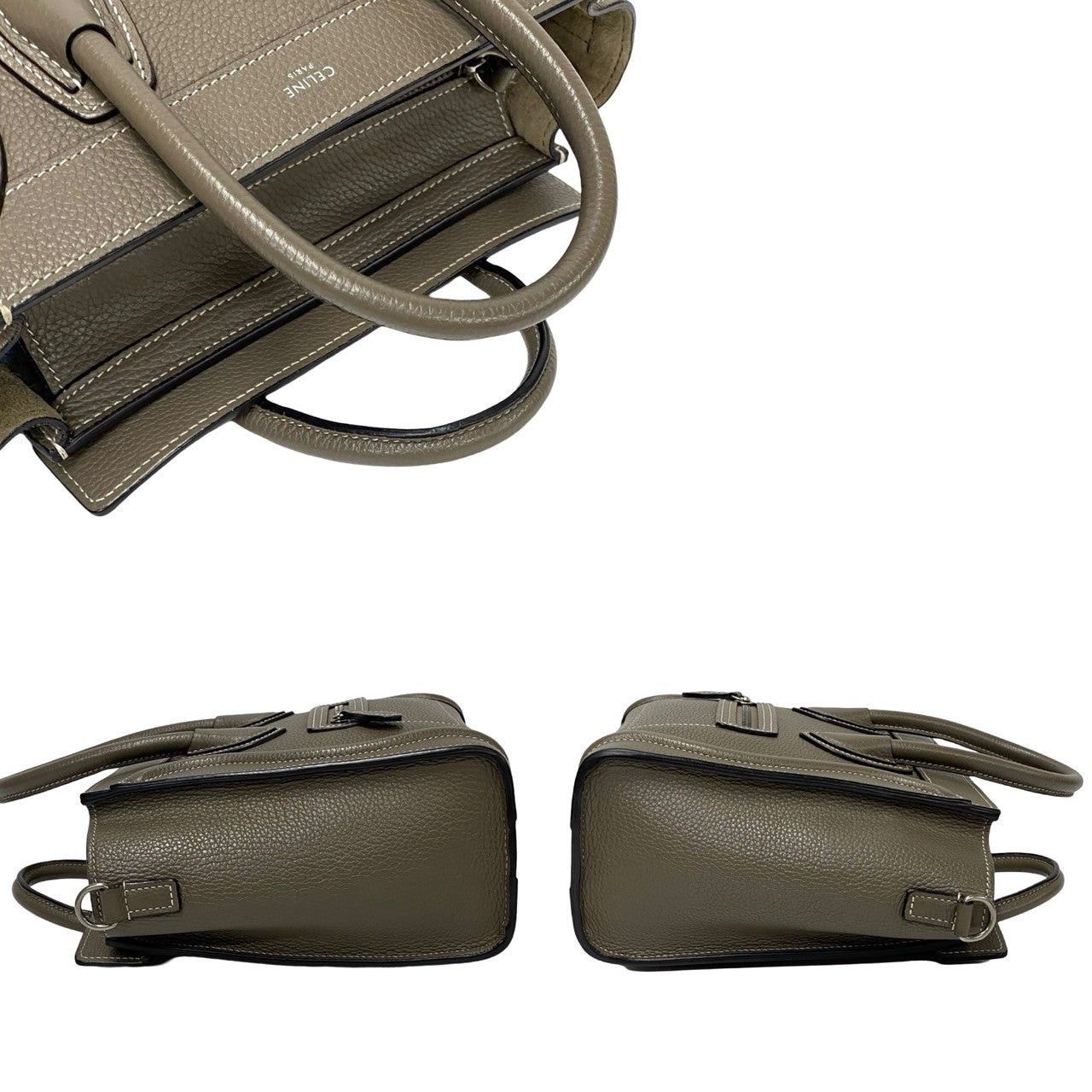 Celine Celine Shoulder Bag Gray Leather Size ONE SIZE - 5 Thumbnail