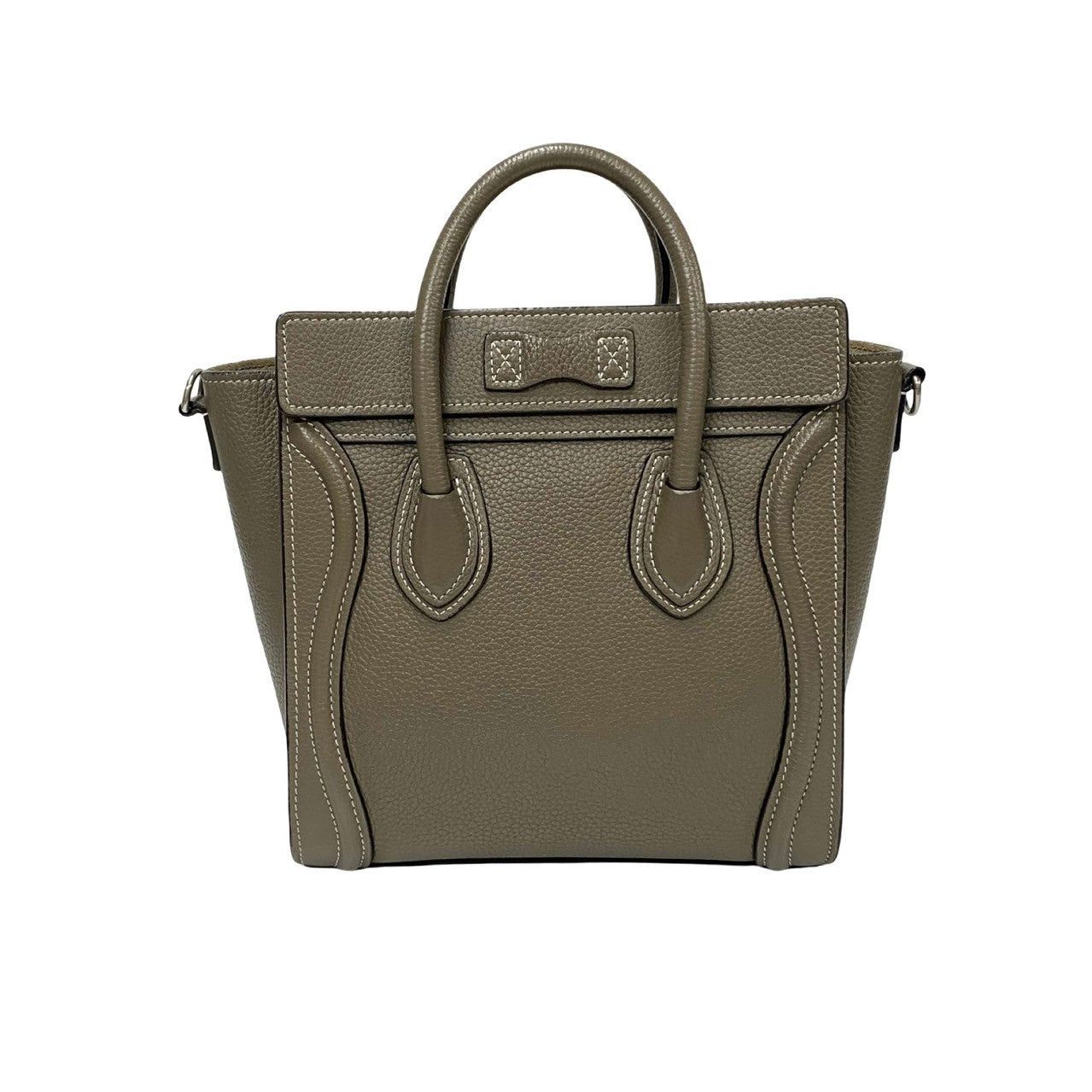 Celine Celine Shoulder Bag Gray Leather Size ONE SIZE - 4 Thumbnail