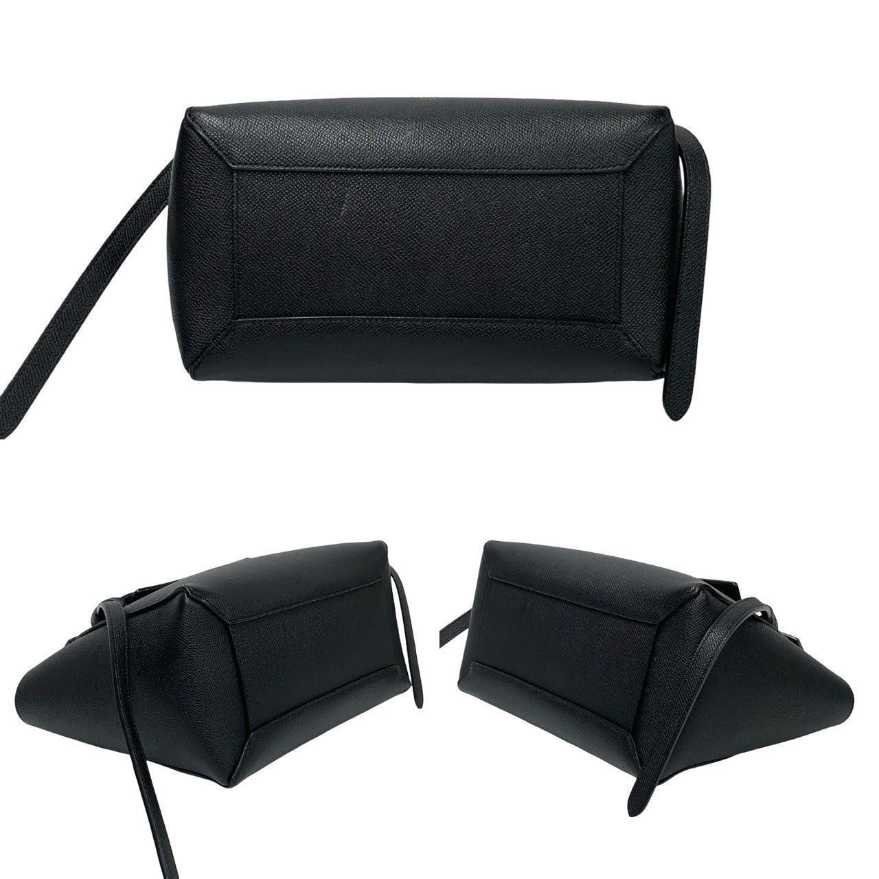 Celine Celine Shoulder Bag Black Leather Size ONE SIZE - 6 Thumbnail