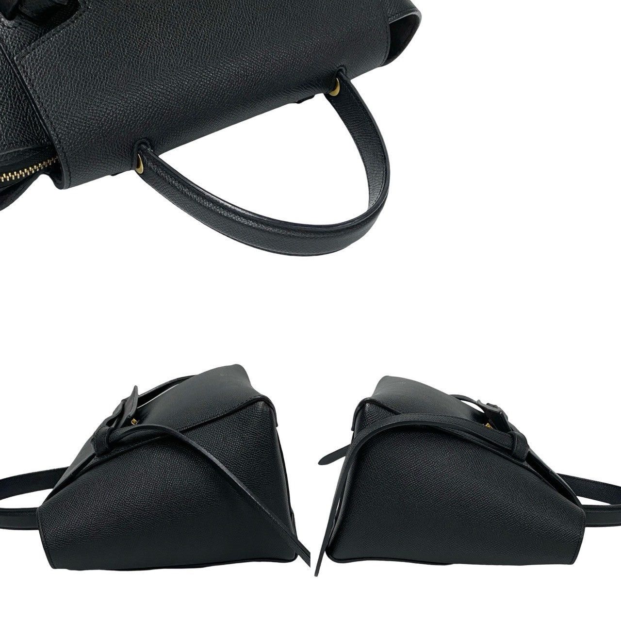Celine Celine Shoulder Bag Black Leather Size ONE SIZE - 5 Thumbnail