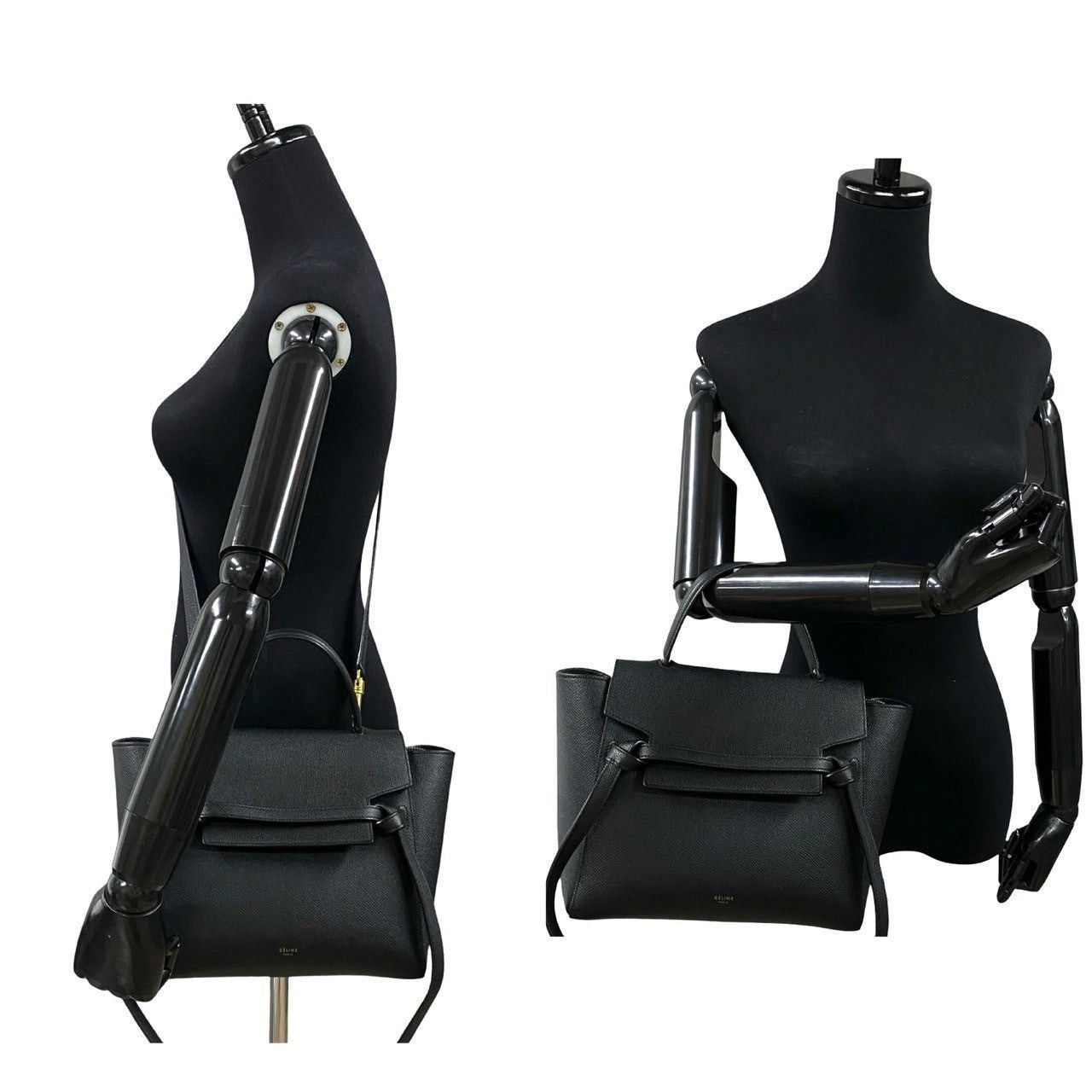 Celine Celine Shoulder Bag Black Leather Size ONE SIZE - 2 Thumbnail