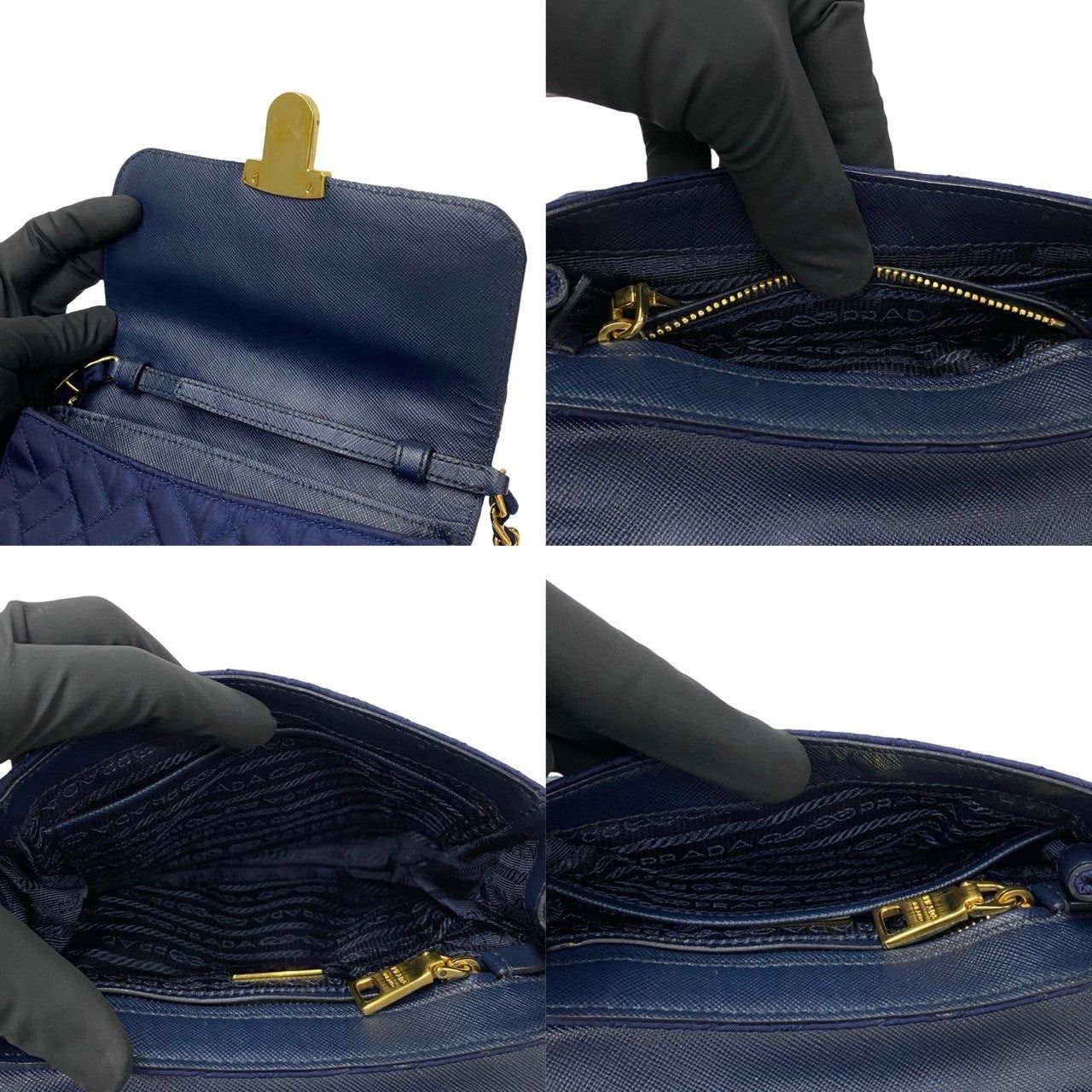 Prada Prada Shoulder Bag Navy Nylon Size ONE SIZE - 8 Thumbnail