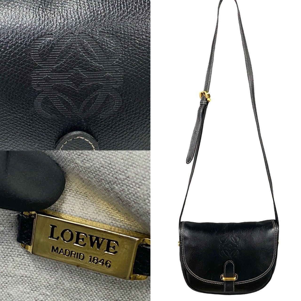 Loewe Loewe Shoulder Bag Black Leather Size ONE SIZE - 3 Thumbnail