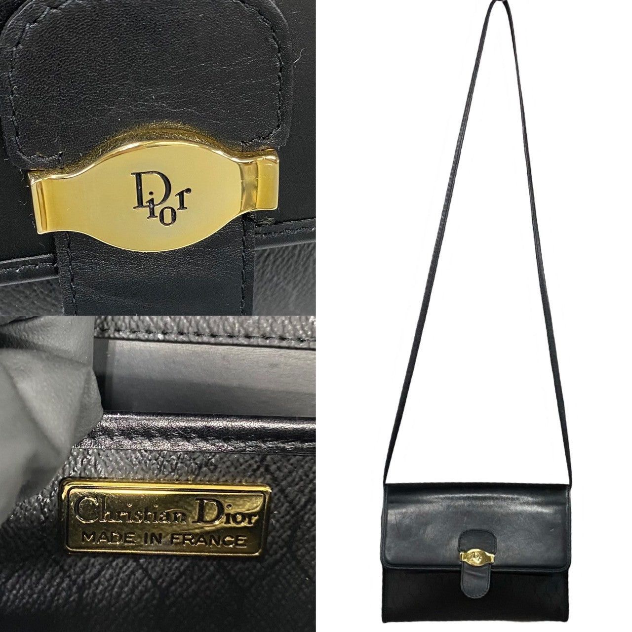 Dior Dior Shoulder Bag Black Leather Size ONE SIZE - 3 Thumbnail