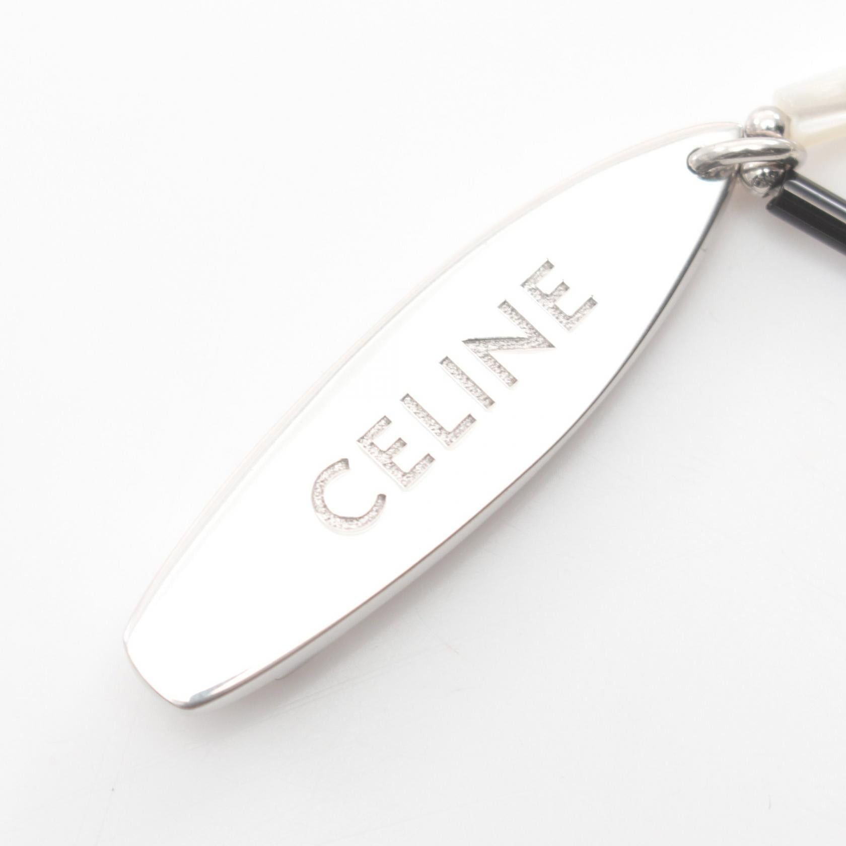 Celine Celine Monochrome Surf Necklace Stainless Steel Silver Black White Size ONE SIZE - 4 Thumbnail